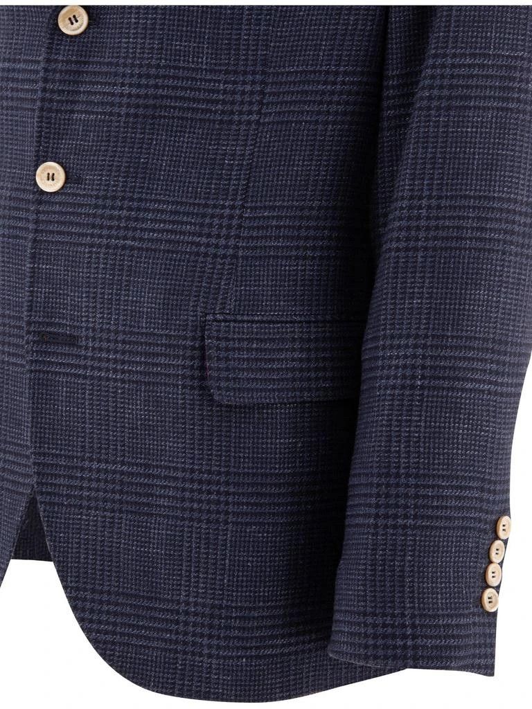 Brunello Cucinelli o1w1db10126 Single Breasted Checked Blazer in Navy Blue Size US M / EU 48-50 / 2 - 3 Thumbnail