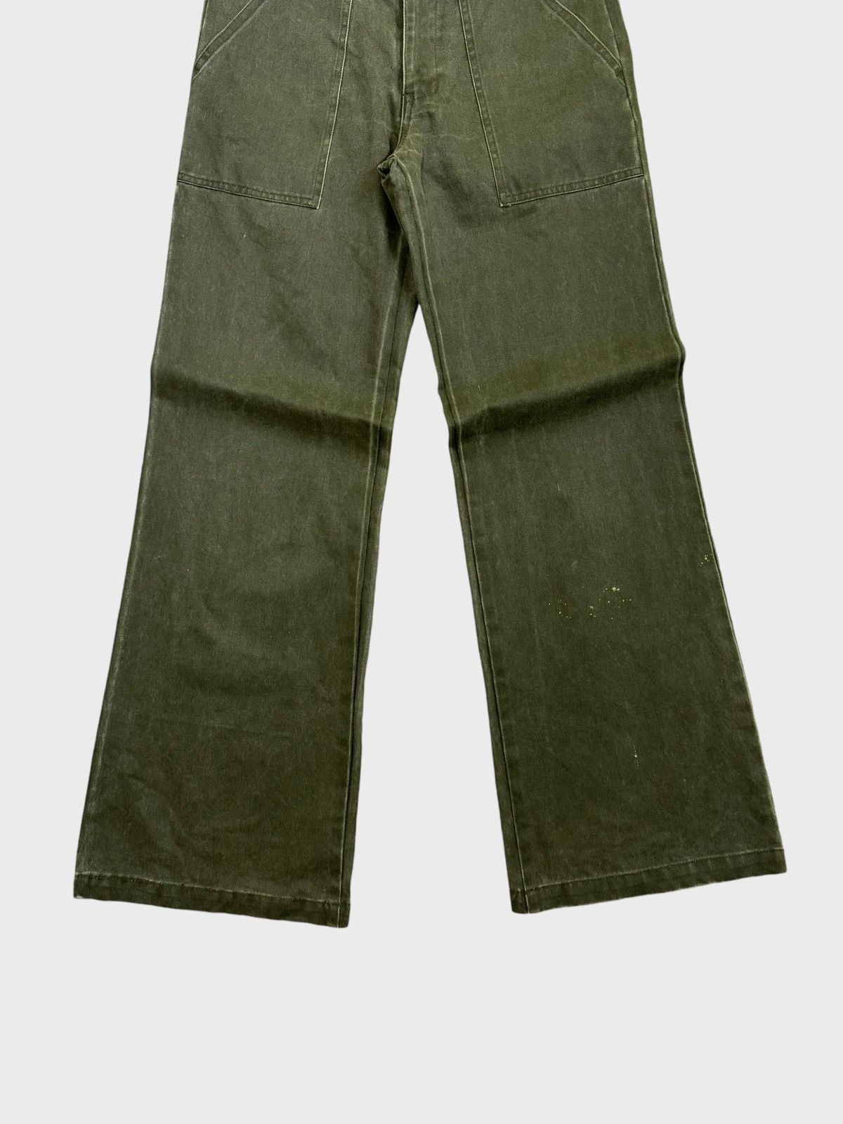 Japanese Brand × Le Grande Bleu (L.G.B.) Vintage Flare Dualite Baker Pants Army Wide leg Style Size US 29 - 6 Thumbnail