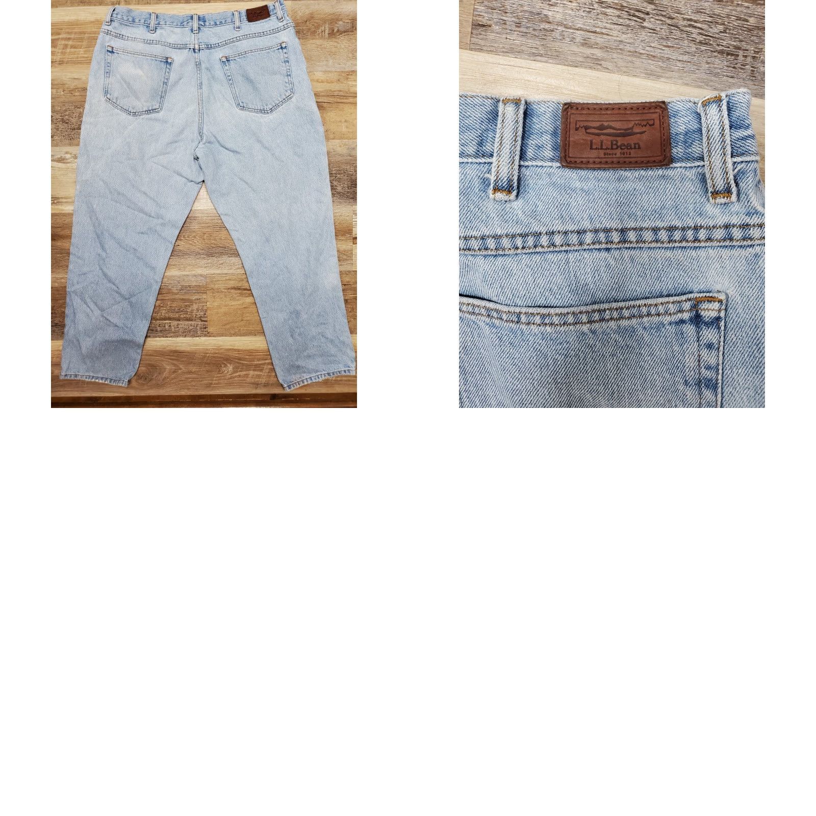 Vintage LL Bean Jeans Relaxed Fit Men 38x30 Light Blue Denim Cotton 5-Pocket Straight Vintage? No, 134770 Size US 38 / EU 54 - 8 Thumbnail