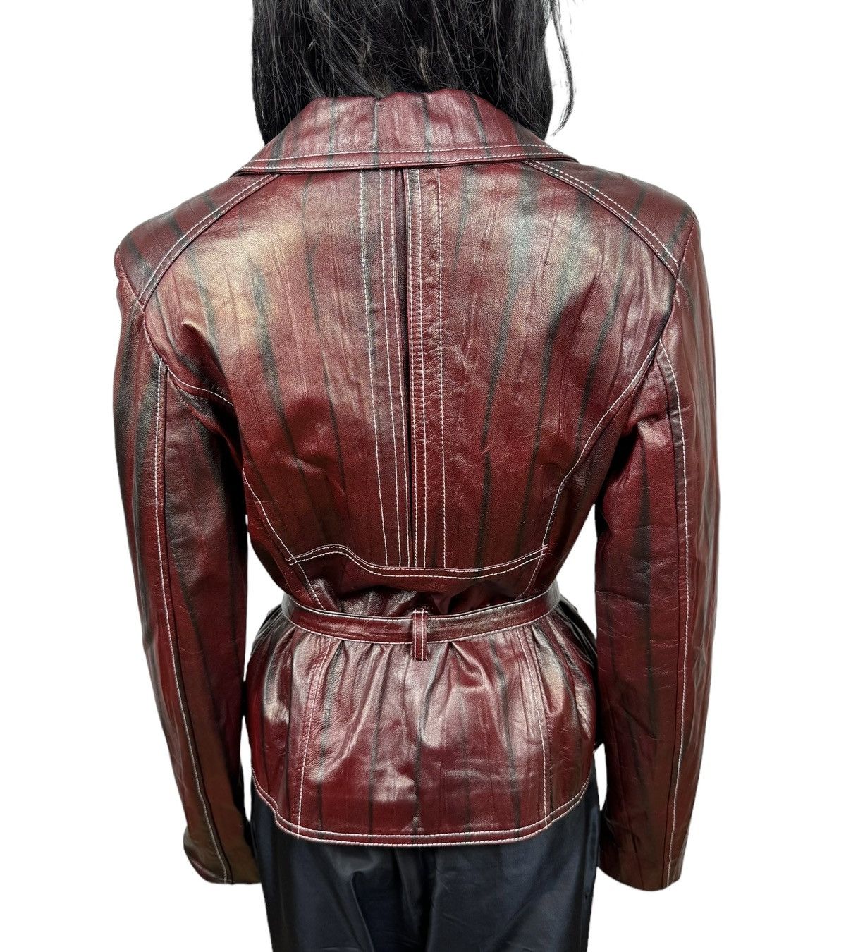 Designer × Genuine Leather Ya&Ka Genuine Leather Jacket Belted size L Size L / US 10 / IT 46 - 10 Thumbnail