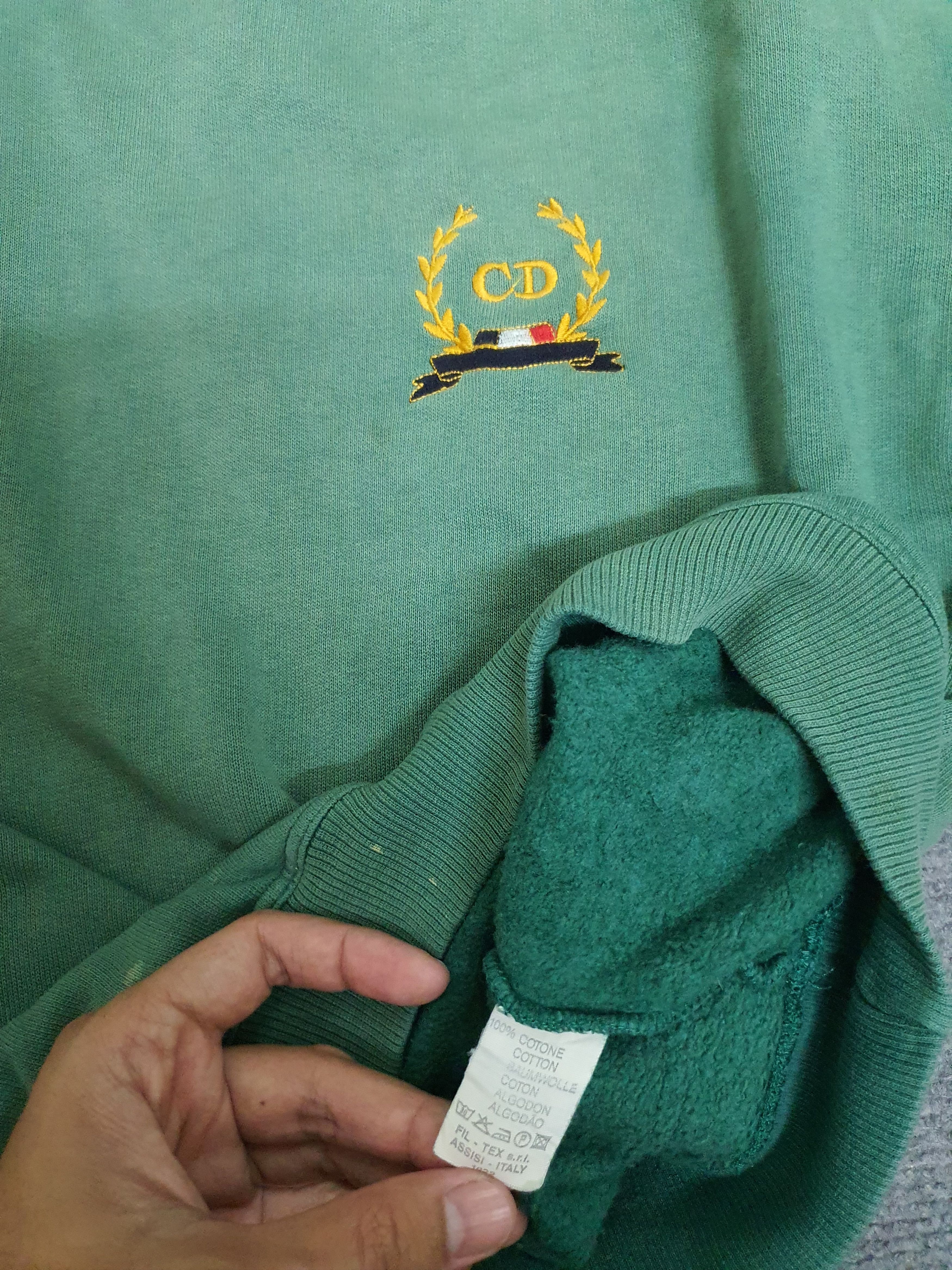 Dior vintage Christian Dior Monsieur green crewneck sweatshirt Size US L / EU 52-54 / 3 - 8 Thumbnail
