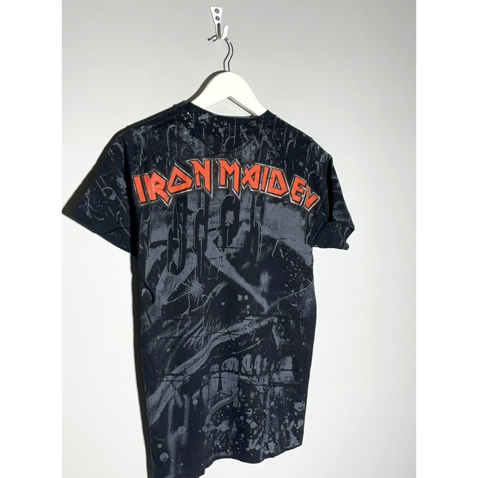 Vintage Iron Maiden T-Shirt Small Black Cotton Crew Neck Short Sleeve Band Logo Overprint 2008 Vintage: No Mens Mens? Size US S / EU 44-46 / 1 - 6 Thumbnail