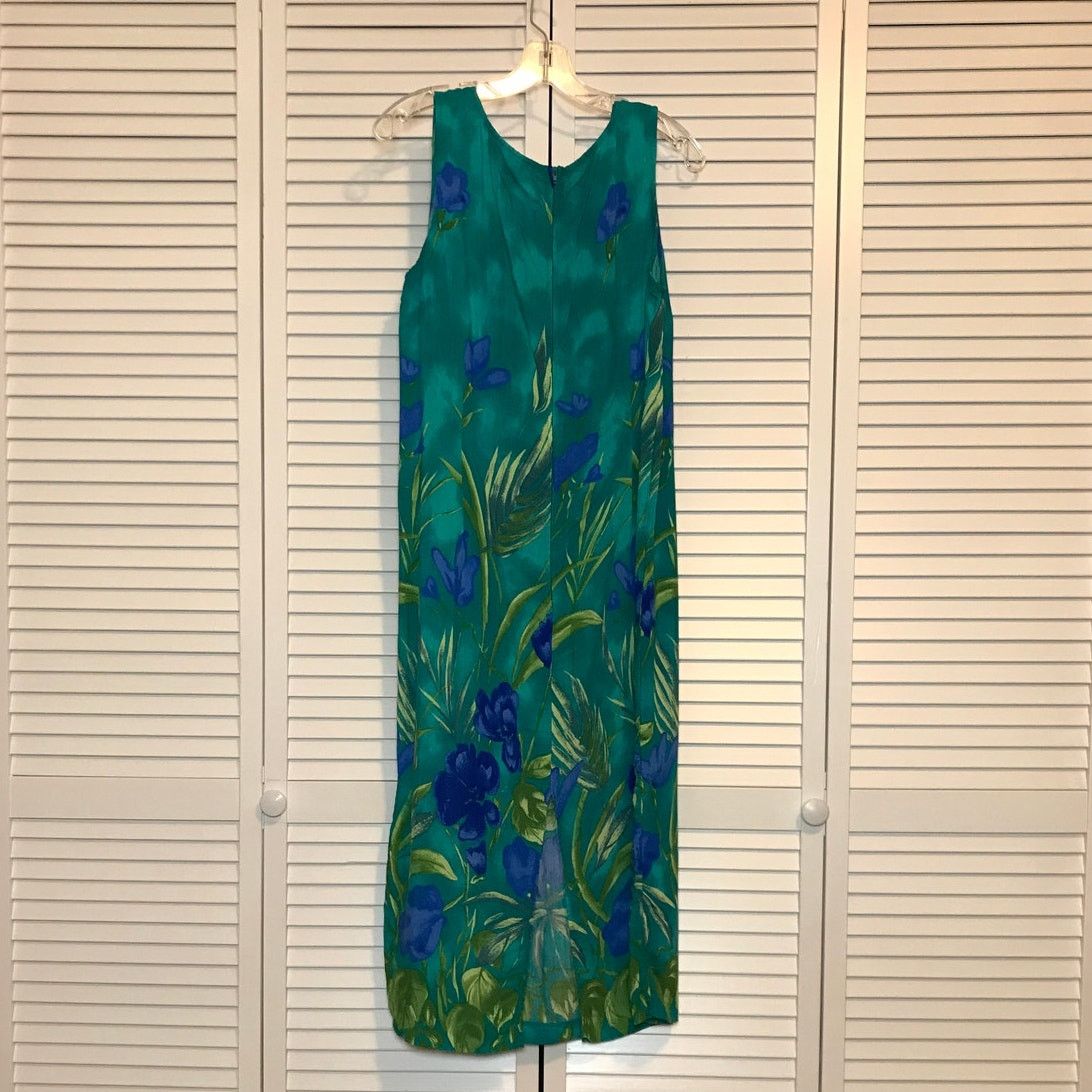 Other Sheri Martin Vintage Tropical Scoop Neck Shift Maxi Dress Size XL / US 12-14 / IT 48-50 - 2 Thumbnail