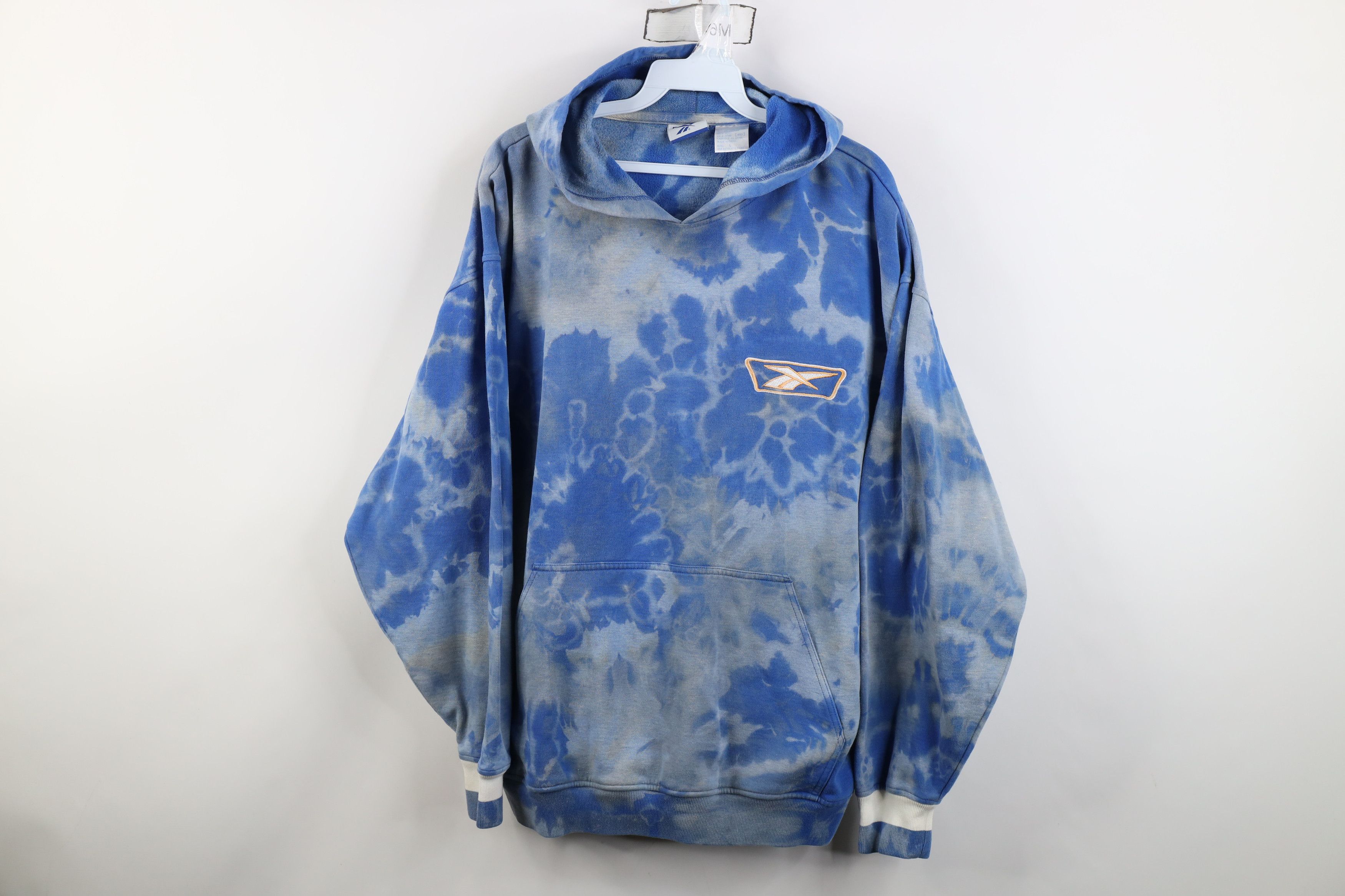 Reebok Vintage 90s Reebok Classic Logo Acid Wash Hoodie Sweatshirt Size US L / EU 52-54 / 3 - 1 Thumbnail