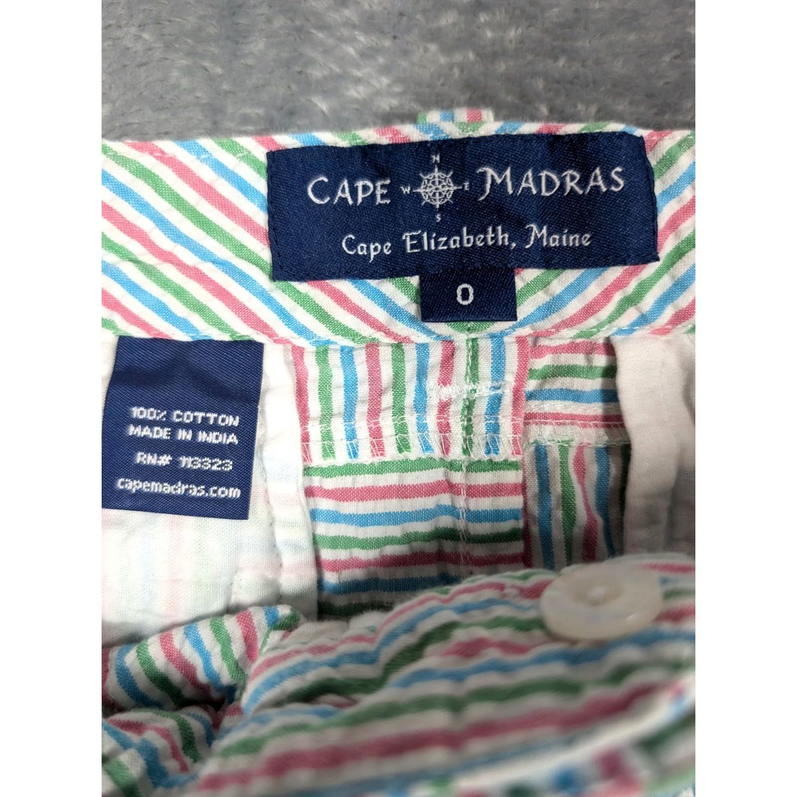 Pinko VINTAGE Cape Madras Skirt Womens 0 Pink Green Blue Striped Patchwork Mini Summer Preppy Size 25" / US 0 / IT 36 - 4 Thumbnail