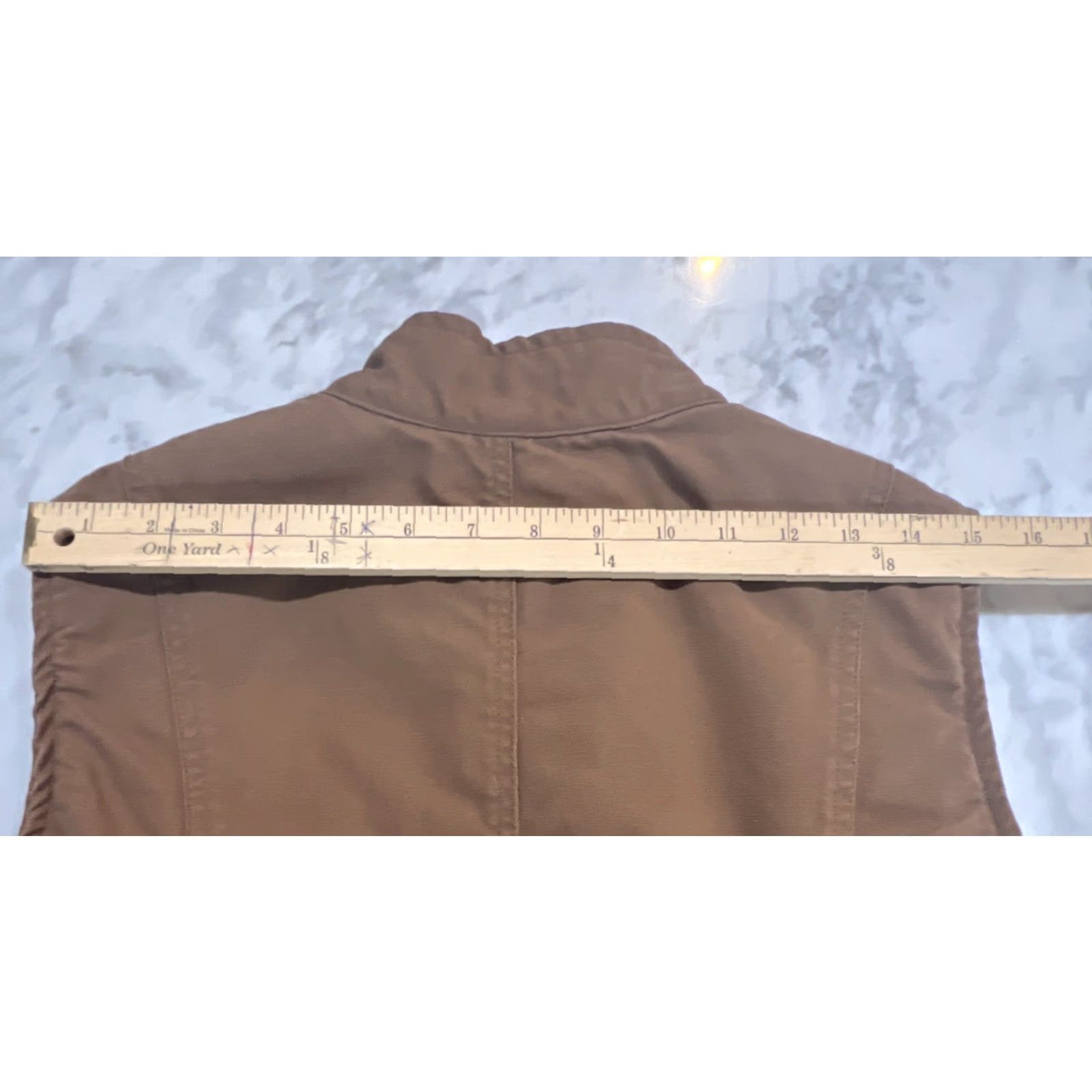 Vintage VINTAGE? No. The title: CE Schmidt Vest Women XL Fleece Lined Chest Zipper Pockets Workwear CanvasBrown Size XL / US 12-14 / IT 48-50 - 6 Thumbnail