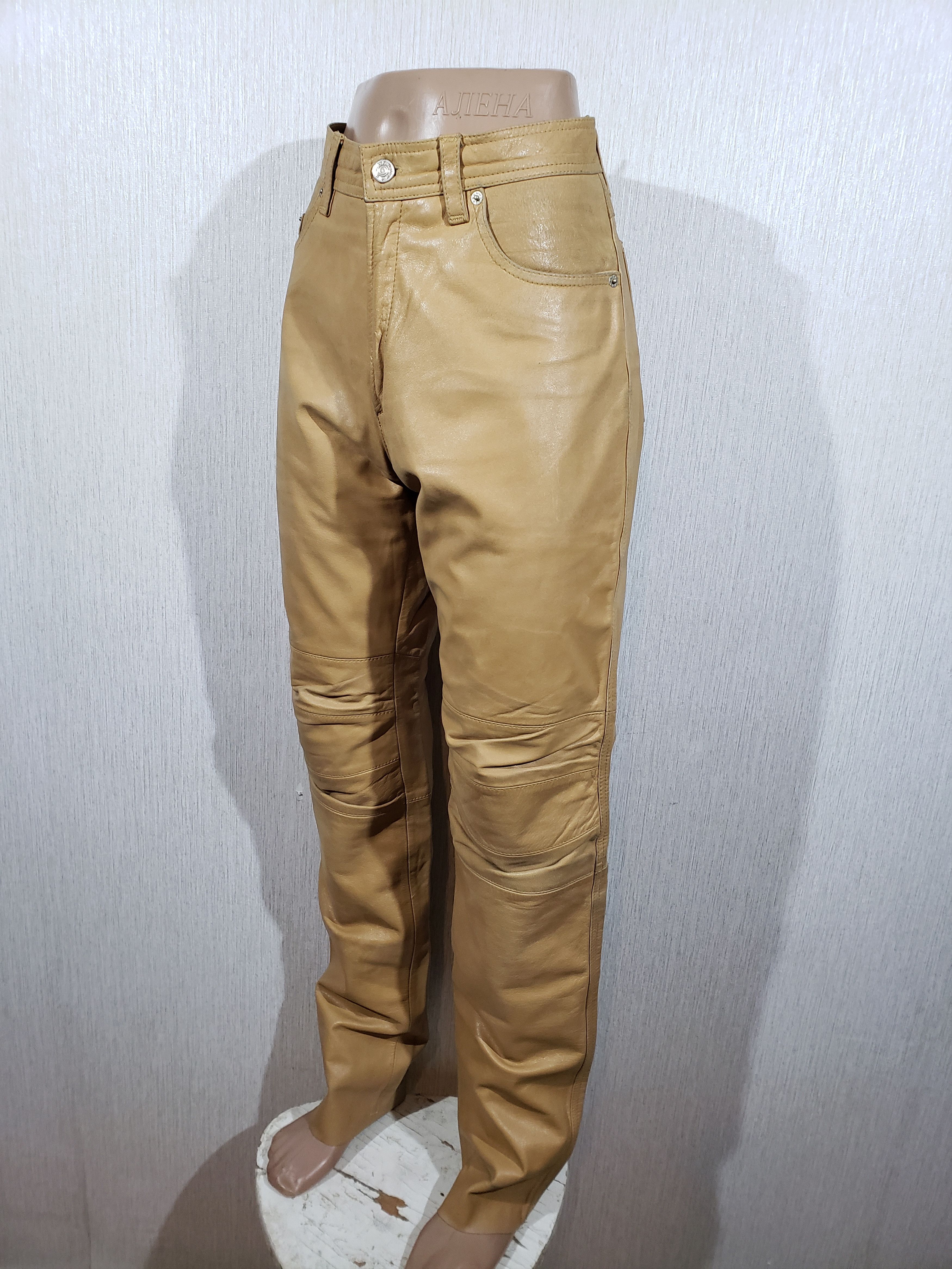 Other Brown leather pants made of genuine leather. Size US 30 / EU 46 - 2 Thumbnail