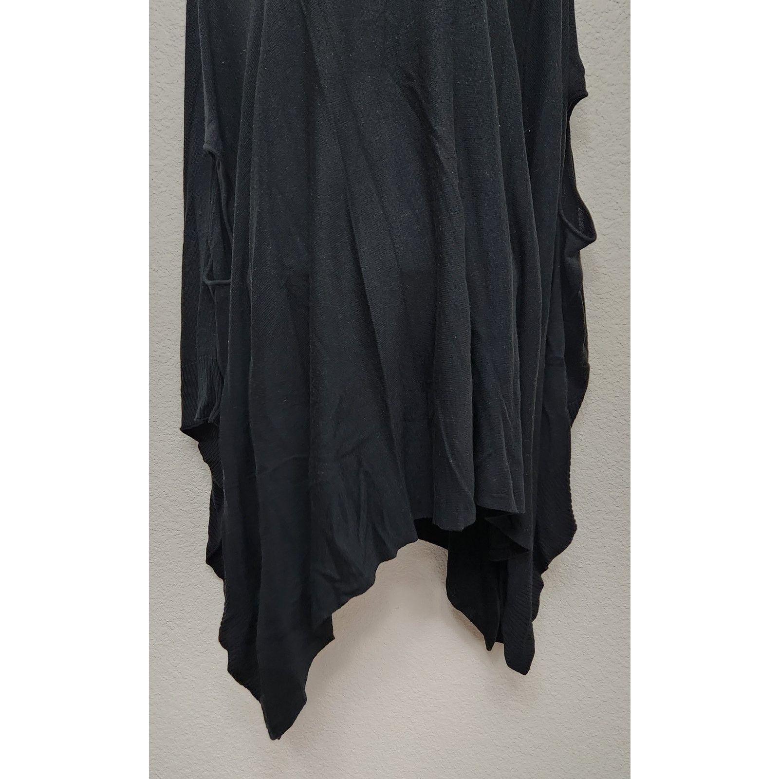 Other Cato Black Round Neck Poncho Sweater One Size Flowy Size ONE SIZE - 3 Thumbnail