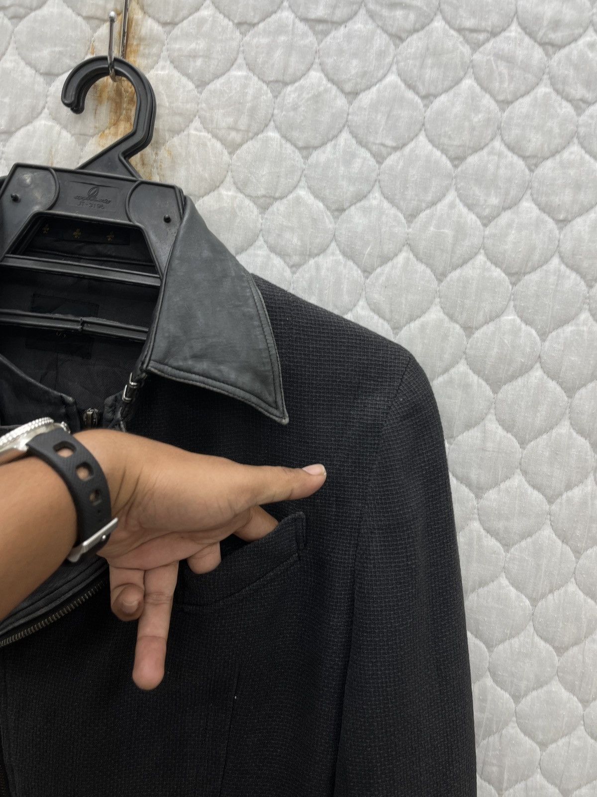14th Addiction 🔥🔥ATO MATSUTOMO ASYMMETRICAL COTTON LEATHER BIKER JACKET Size S / US 4 / IT 40 - 20 Thumbnail