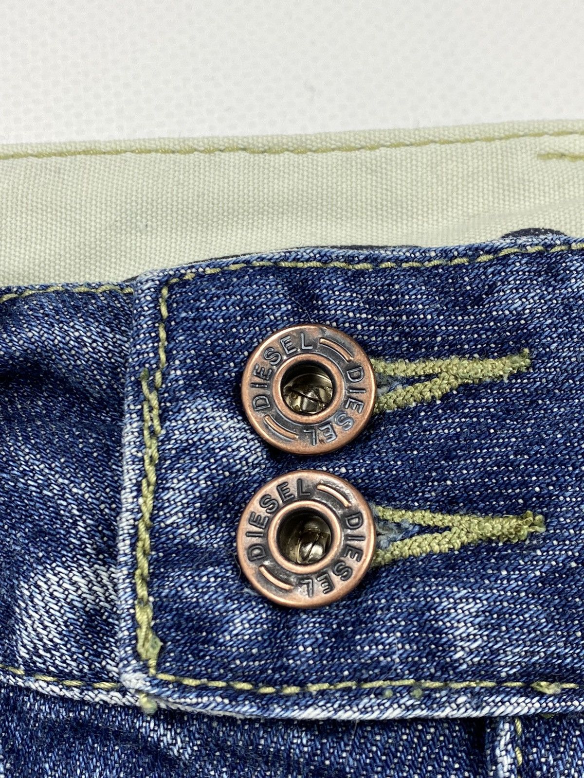 Diesel LASTDROP🔥Vintage Y2K Diesel A Line Washed Denim D Mini Skirt Size 29" - 8 Thumbnail