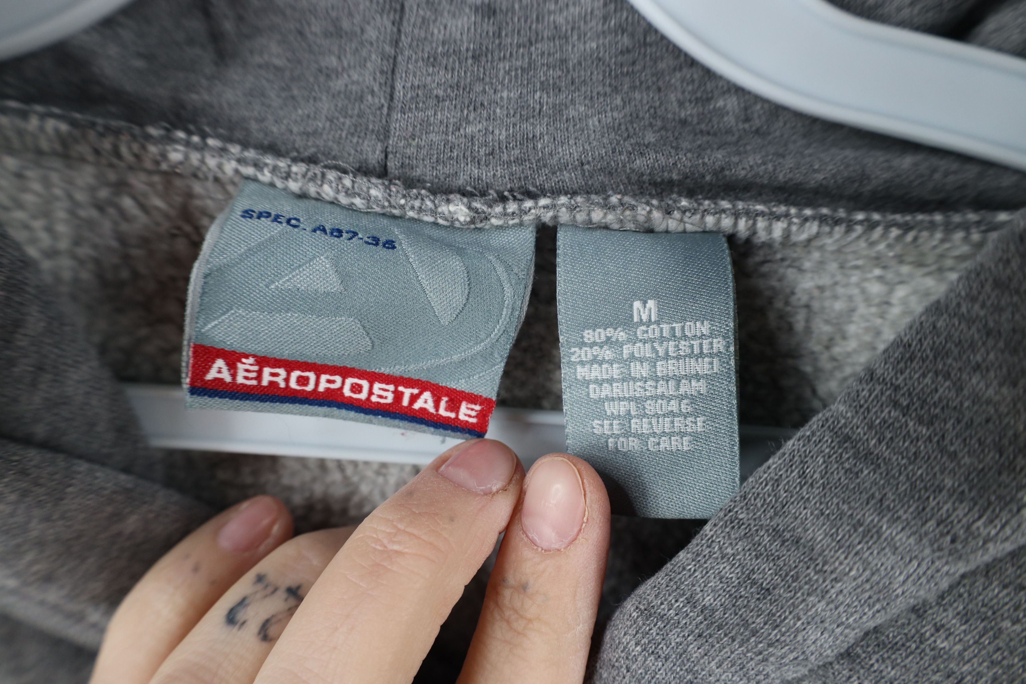 Aeropostale × Vintage Vintage 90s Y2K Aeropostale New York Athletics Hoodie Gray Size US M / EU 48-50 / 2 - 9 Thumbnail