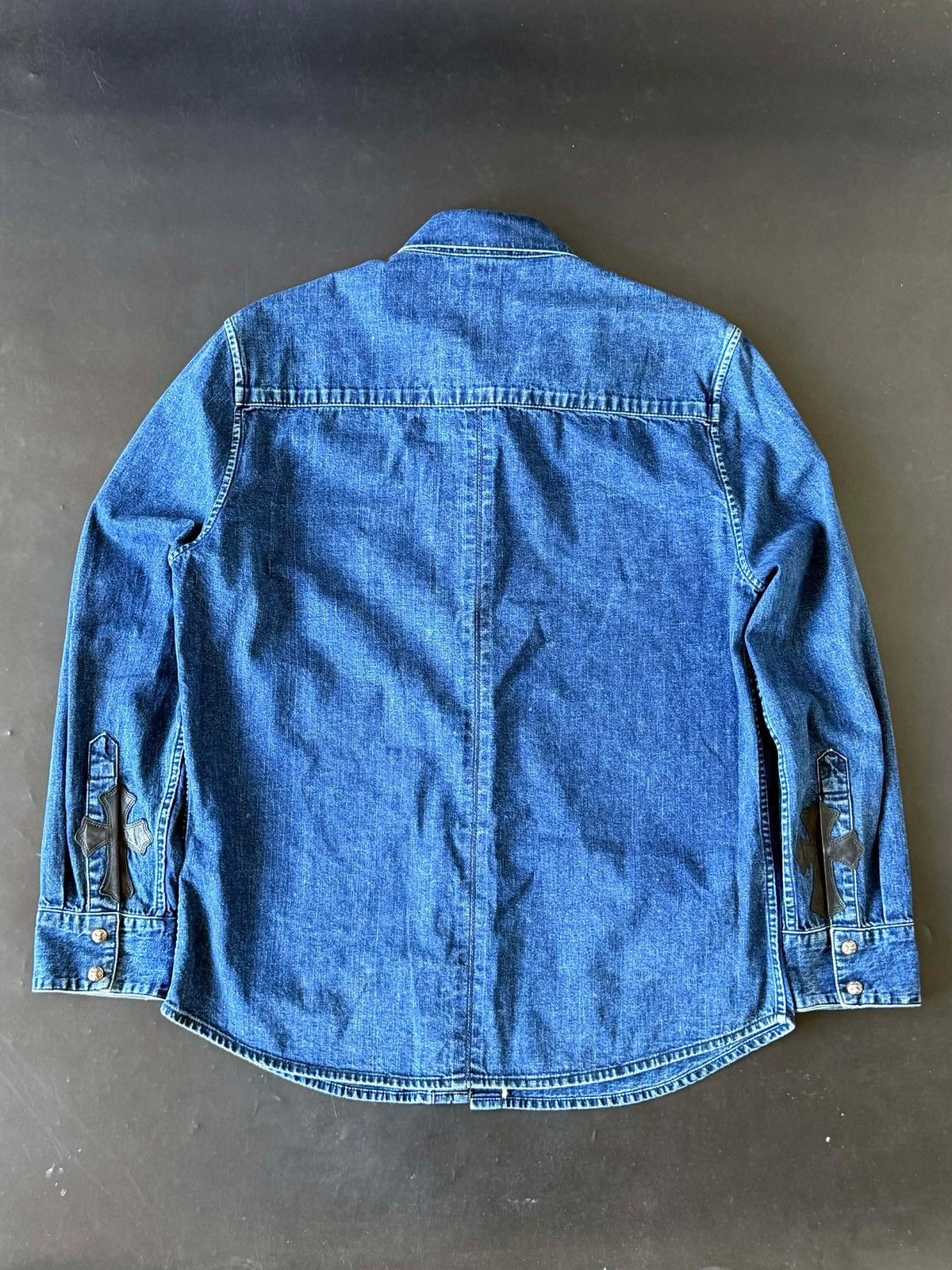 Chrome Hearts Chrome Hearts Cross-Skin Blue Denim Shirt Size US M / EU 48-50 / 2 - 2 Thumbnail
