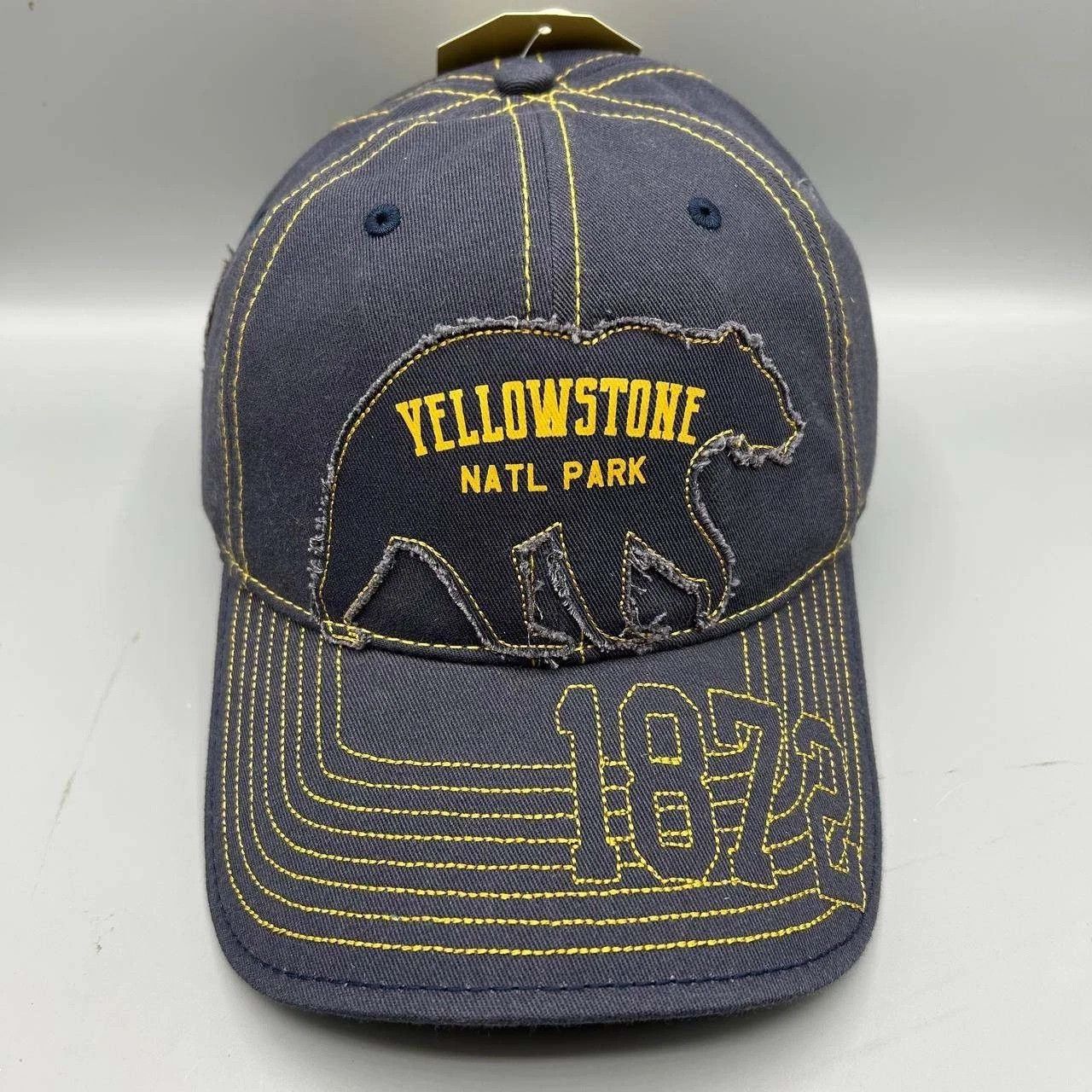 The Game Yellowstone National Park Hat Men Blue Strap Back Cotton Size ONE SIZE - 1 Thumbnail