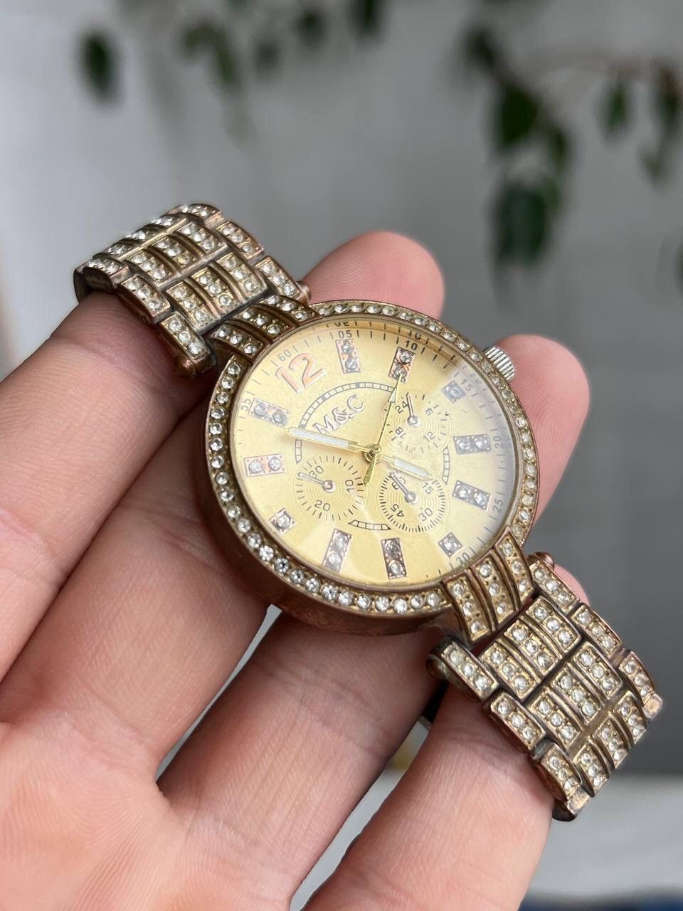 Designer × Japanese Brand × Vintage Bronze Brown vintage watch rhinestones bracelet Watches Size ONE SIZE - 2 Thumbnail