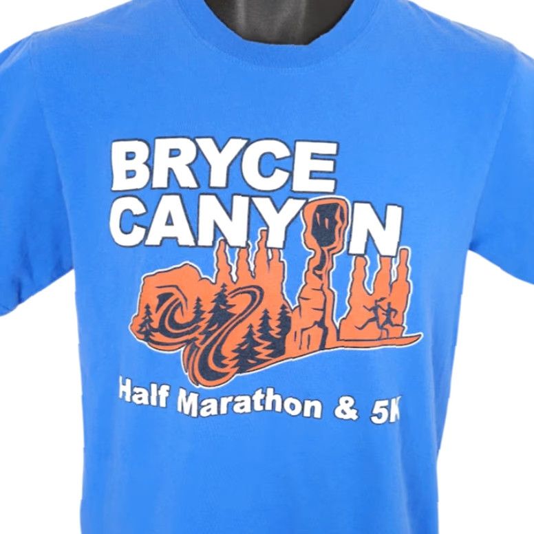 Port & Company Bryce Canyon National Park Shirt Mens Small Blue Half Marathon & 5K Port & Company Size US S / EU 44-46 / 1 - 2 Thumbnail