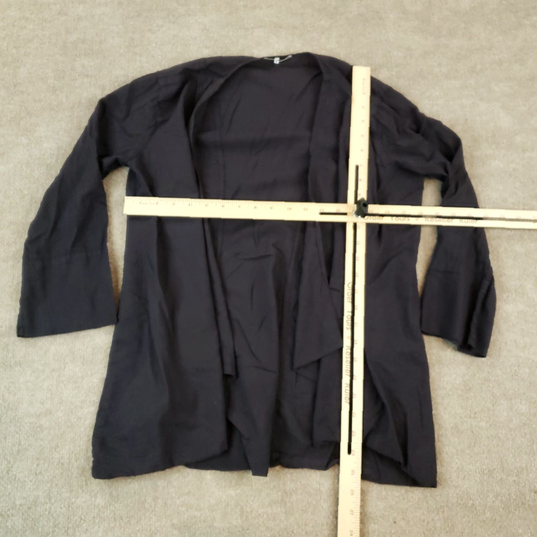 James Perse James Perse Sweater Cardigan Womens Black Cotton Lightweight Size XS / US 0-2 / IT 36-38 - 2 Thumbnail