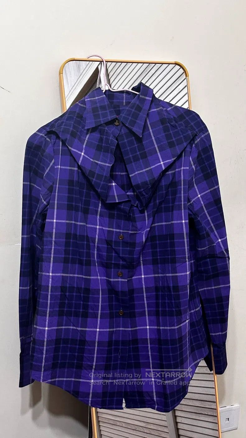 Vivienne Westwood Vivienne Westwood Purple and blue checkered shirt Size M / US 6-8 / IT 42-44 - 8 Thumbnail