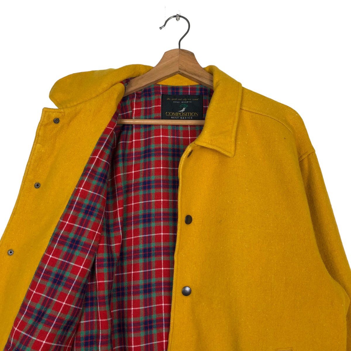 Japanese Brand Vintage Wool Bomber Jacket Sole Agents Tartan Design Lining Size US L / EU 52-54 / 3 - 12 Thumbnail