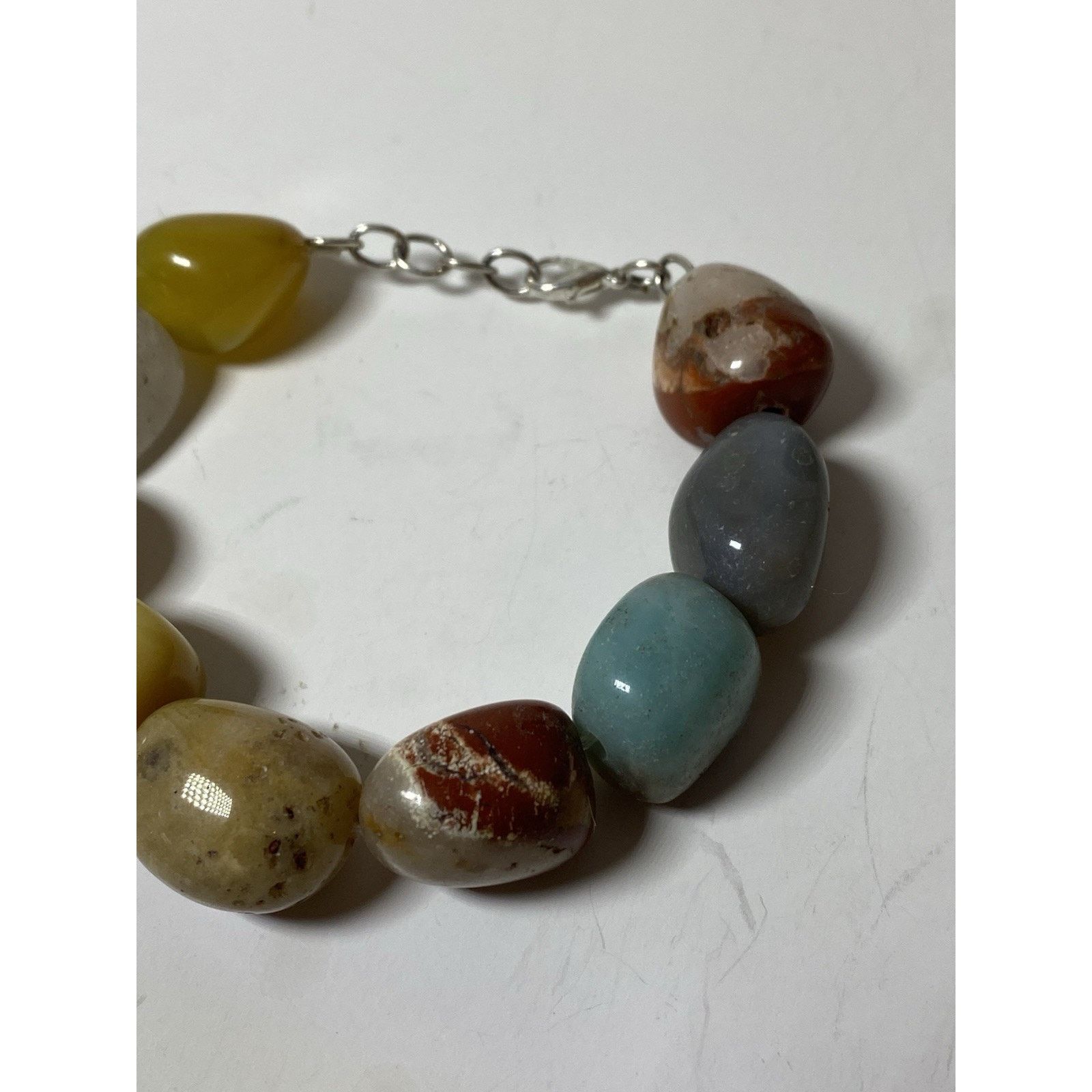 Other Vintage Polished Agate Gemstone Beggar Bead Bracelet Size ONE SIZE - 3 Thumbnail
