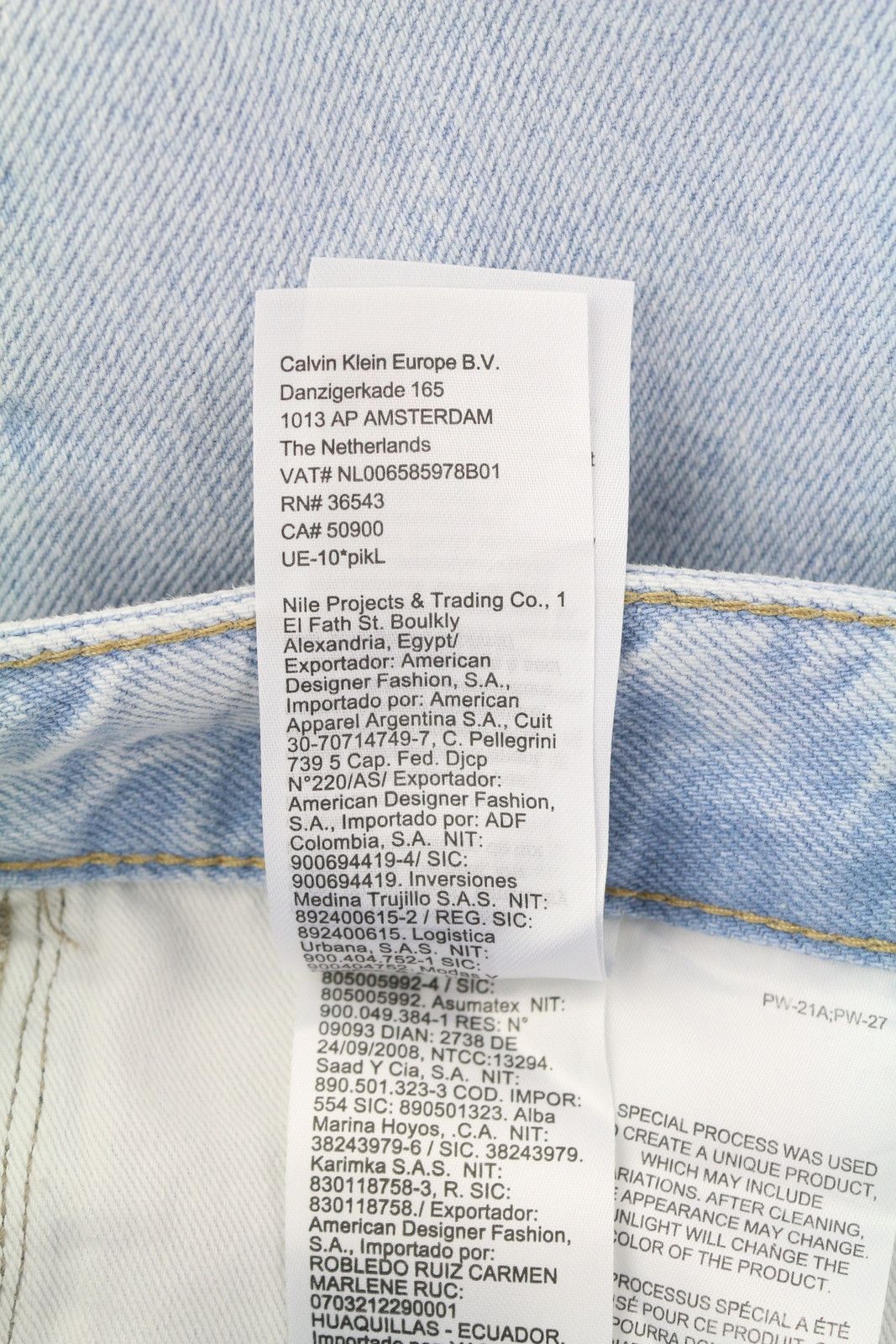 Calvin Klein 90S STRAIGHT W30 Light Blue Washed Zip Fly Denim 85298 Size US 30 / EU 46 - 10 Thumbnail