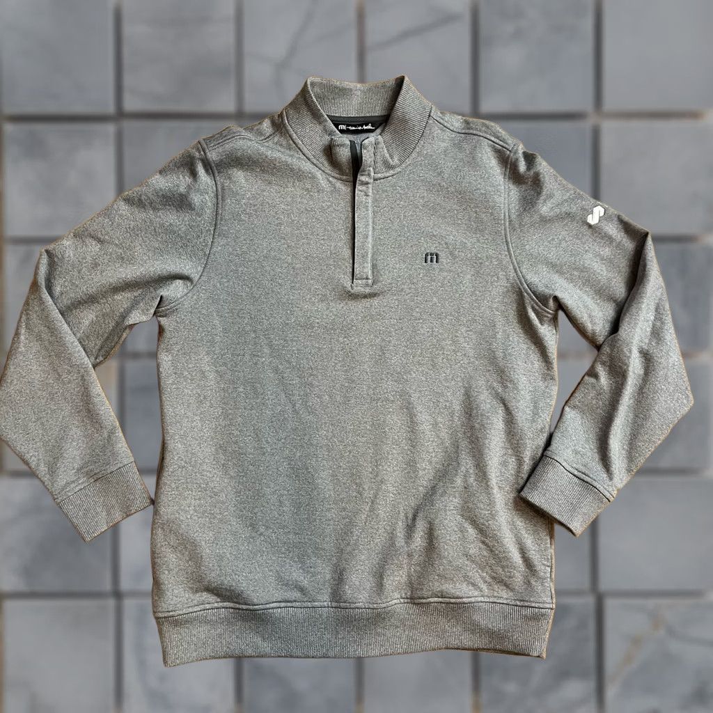 TravisMathew Travis Mathew Sweatshirt Mens Medium Gray Quarter Zip Golf Pullover Sweater Size US M / EU 48-50 / 2 - 1 Thumbnail