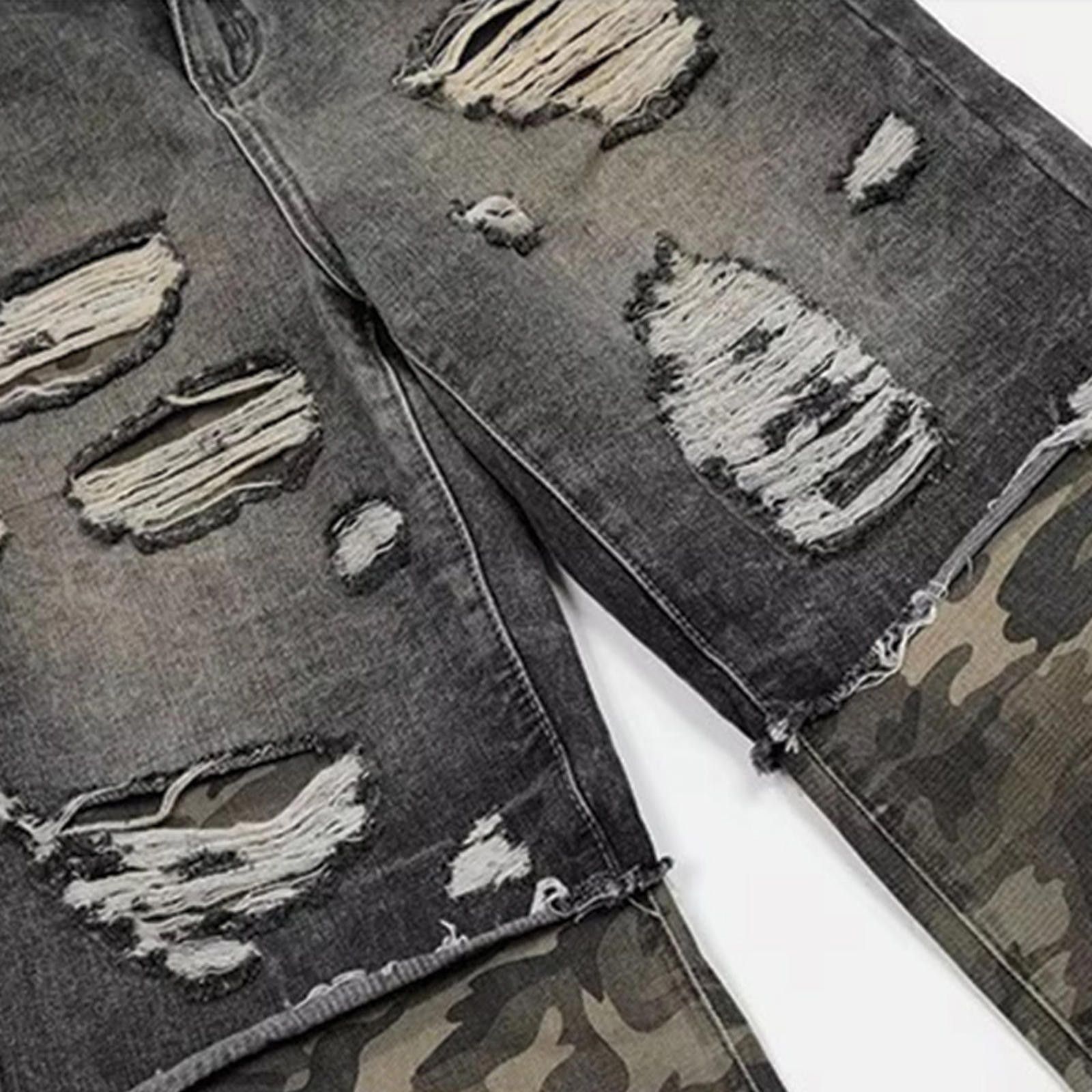 Japanese Brand Dark Camouflage Cargo Jeans Size US 32 / EU 48 - 9 Thumbnail