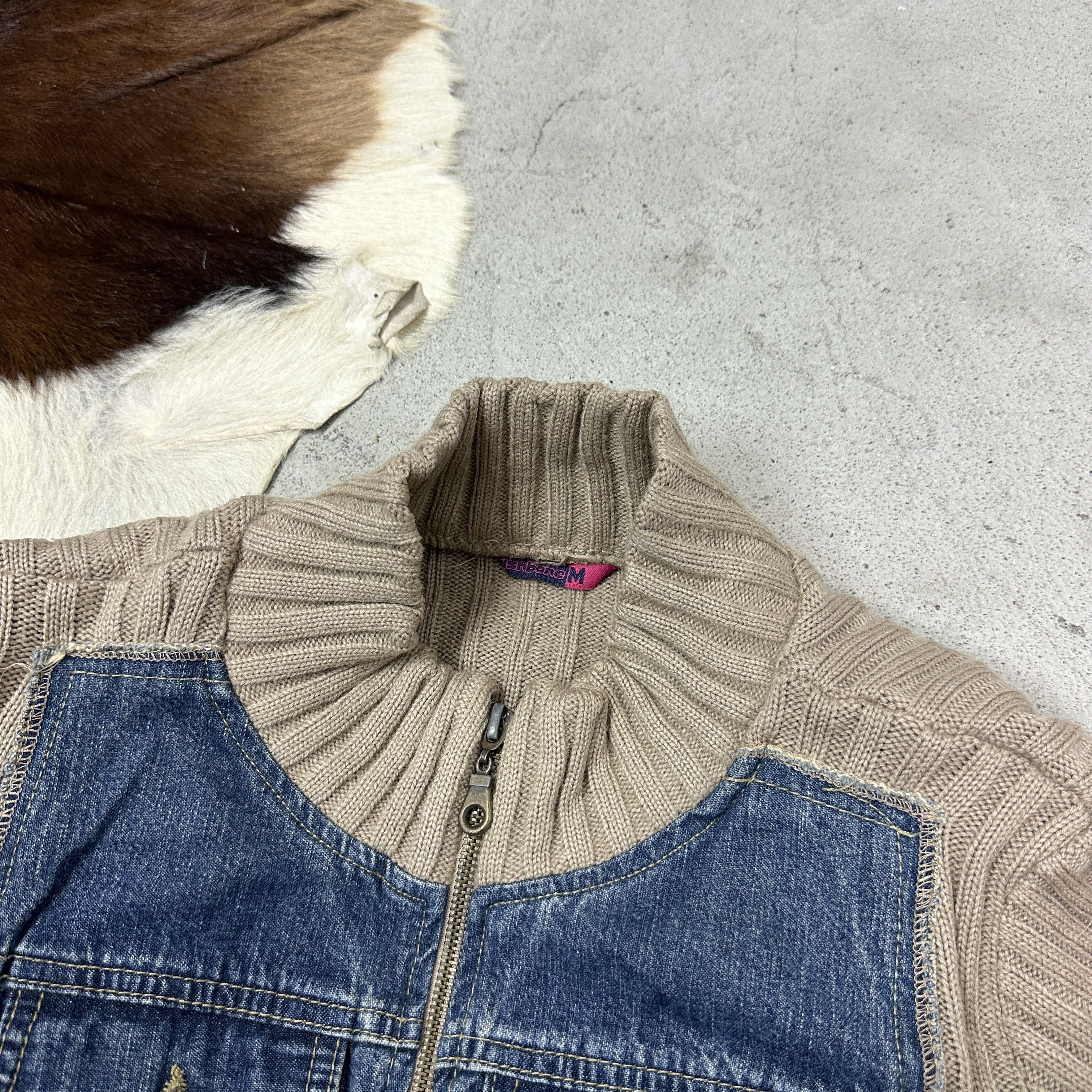 Vintage Vintage Avant Garde Hybrid Denim & Sweater Y2K Size M / US 6-8 / IT 42-44 - 4 Thumbnail