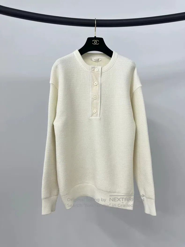 The Row The row Henry Neck Waffle Sweater Size XS / US 0-2 / IT 36-38 - 1 Thumbnail