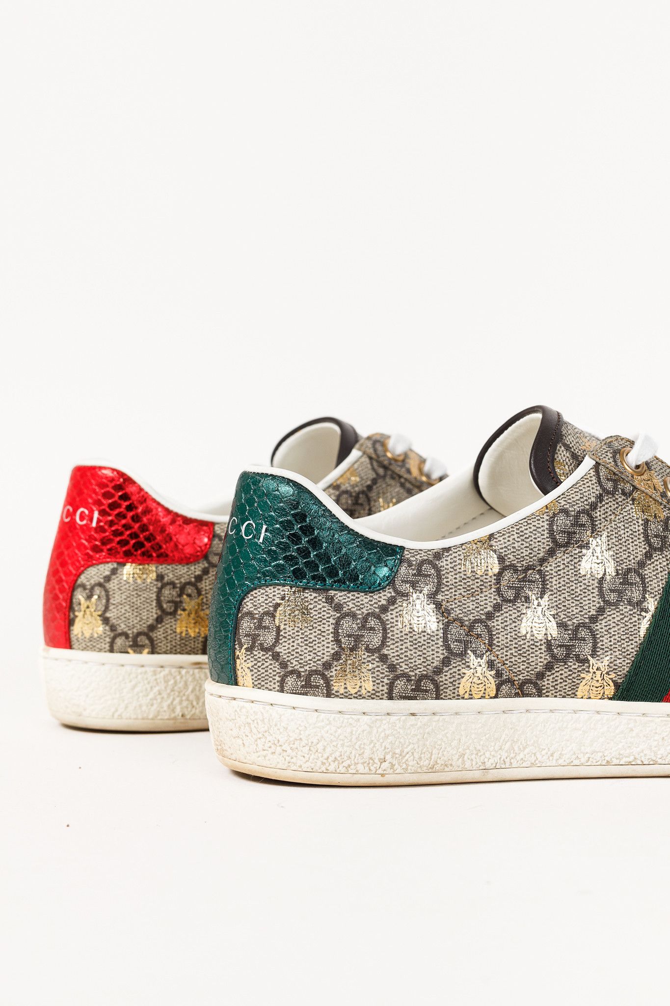 Gucci Gucci Ace GG Supreme Monogram Bee Sneakers Size US 7 / IT 37 - 8 Thumbnail