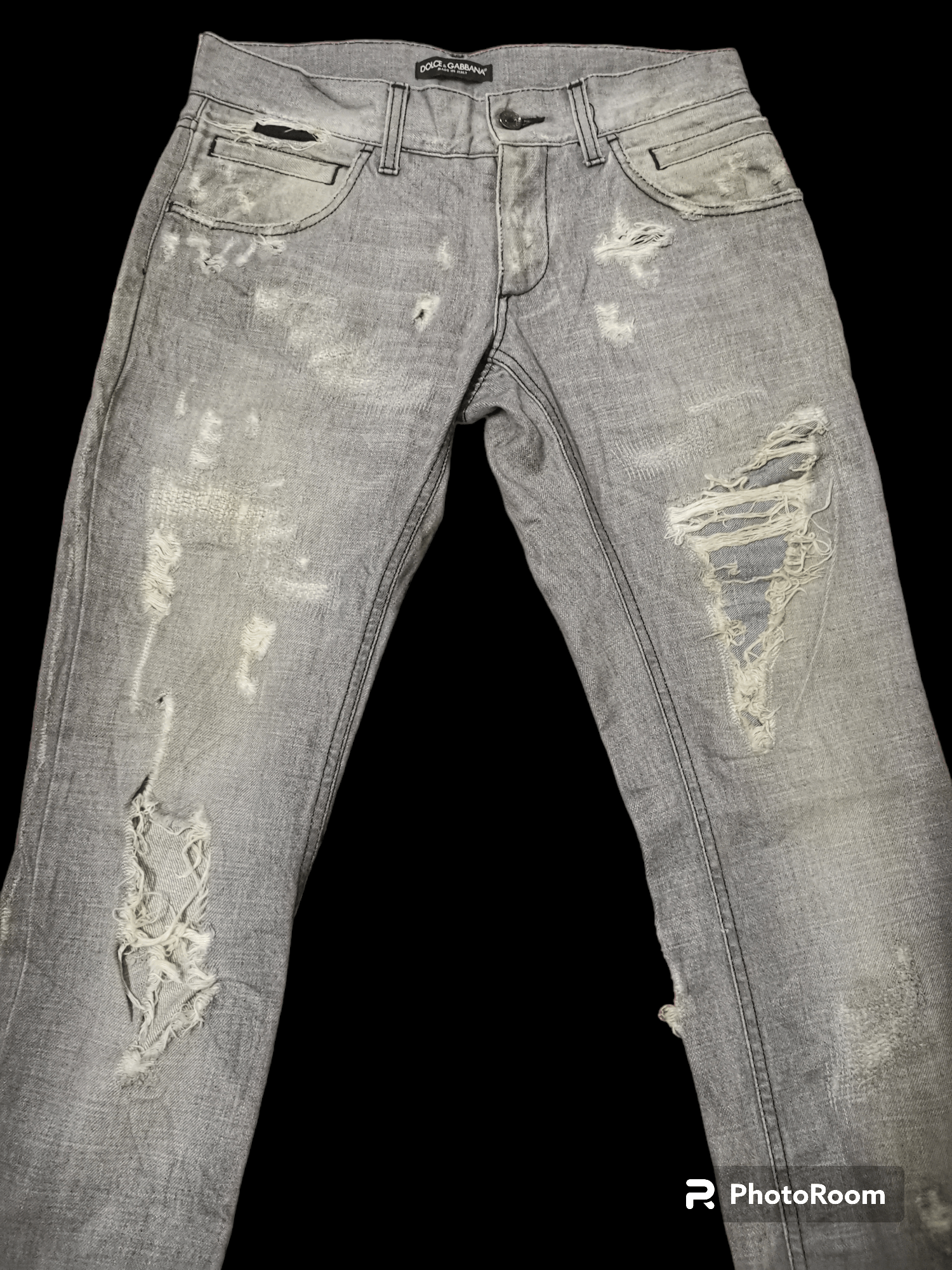 Dolce & Gabbana 💥Rare💥 Dolce & Gabbana Distressed Denim Size US 31 - 3 Thumbnail