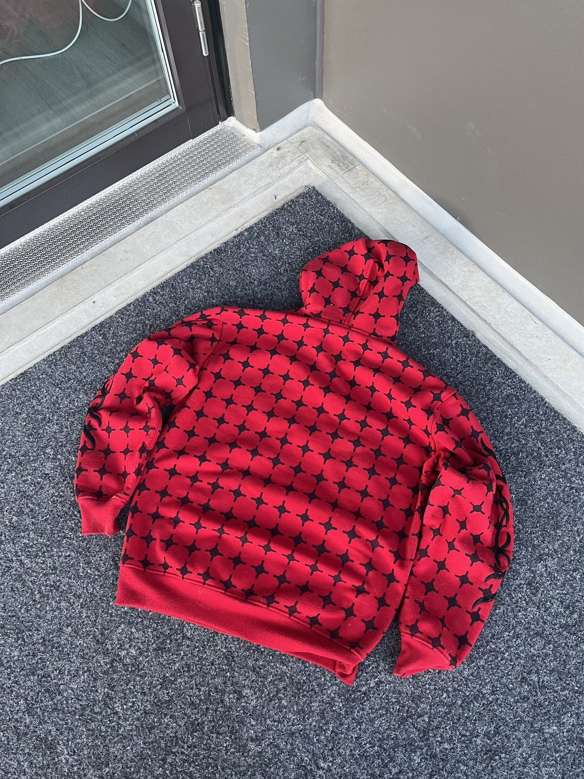 Other Kenju Red Pattern Zip Hoodie Size L Streetwear Size US L / EU 52-54 / 3 - 2 Thumbnail