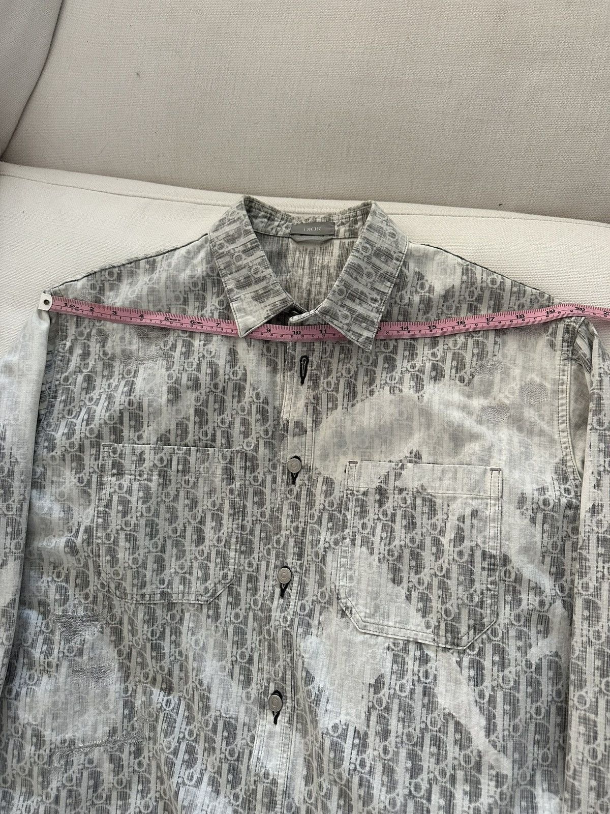 Dior Dior Distressed Oblique Button Up Size US L / EU 52-54 / 3 - 8 Thumbnail