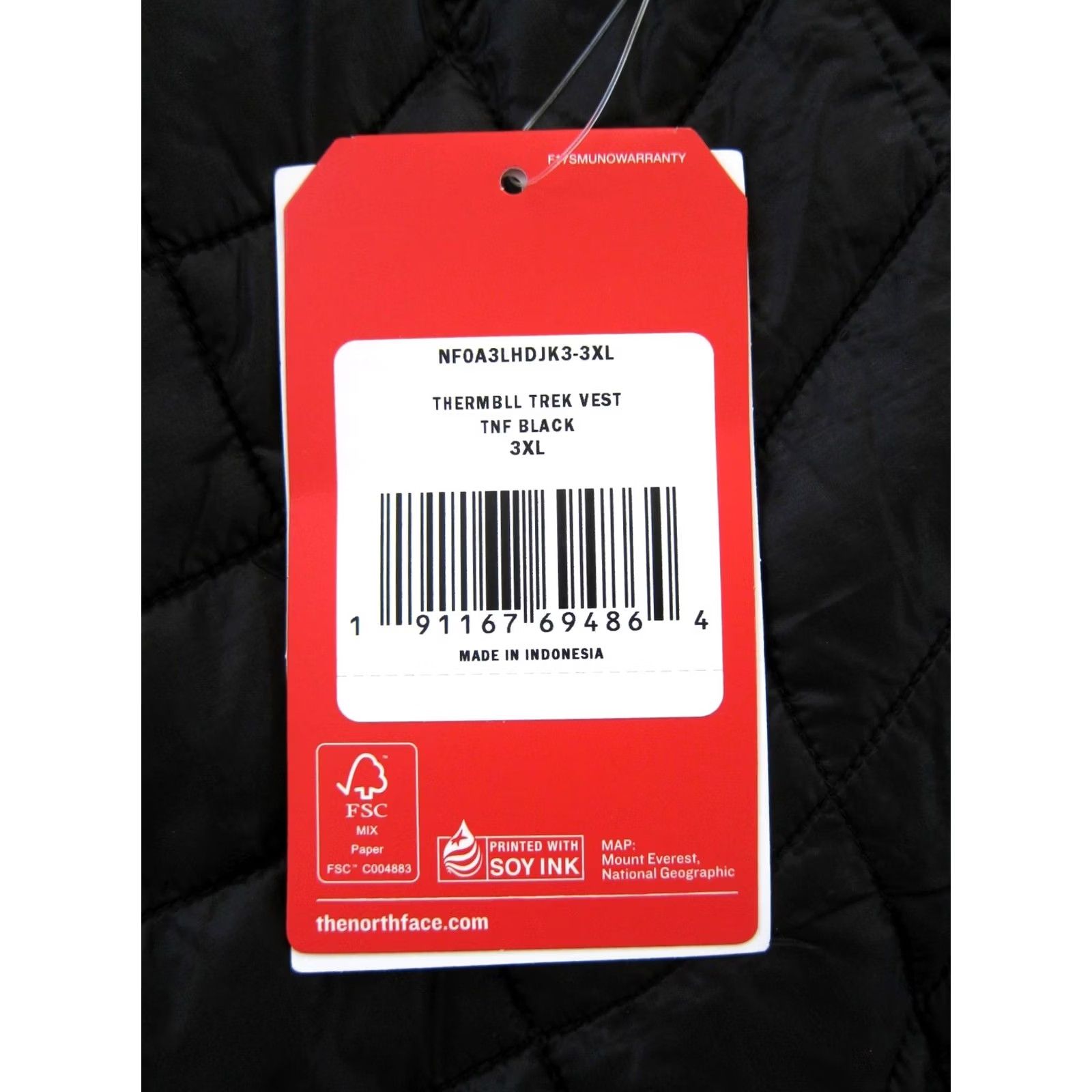 The North Face NWT The North Face Black Quilted Thermoball Trek Lightweight Zip Vest Men 3XL Size US XXL / EU 58 / 5 - 3 Thumbnail