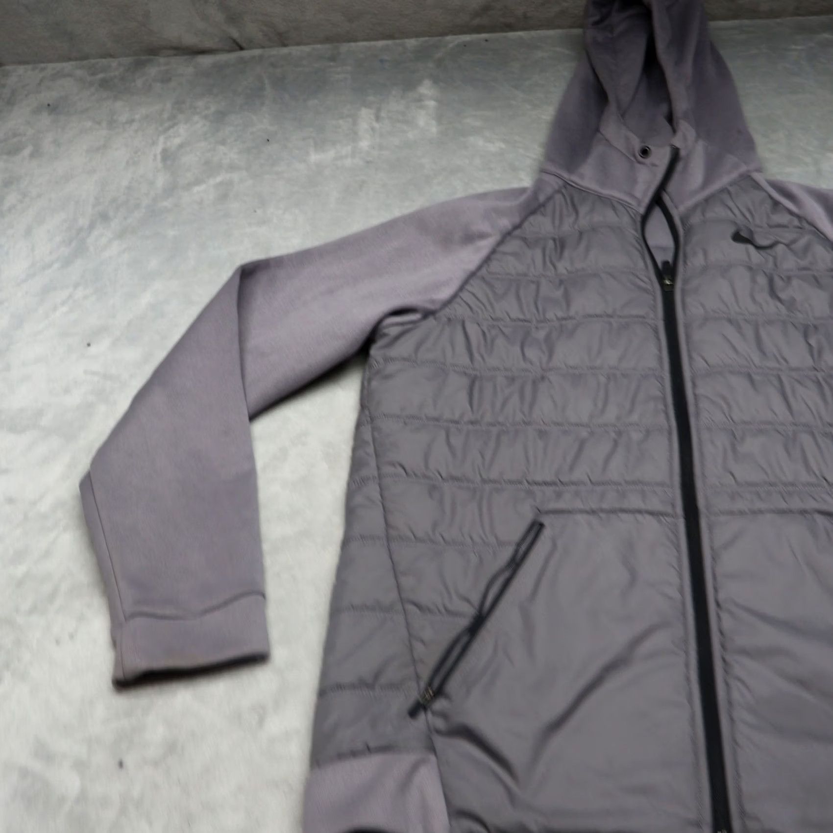 Nike Nike Jacket Mens Medium Grey Quilted Hybrid Full Zip Therma Insulated Puffer Size US M / EU 48-50 / 2 - 2 Thumbnail