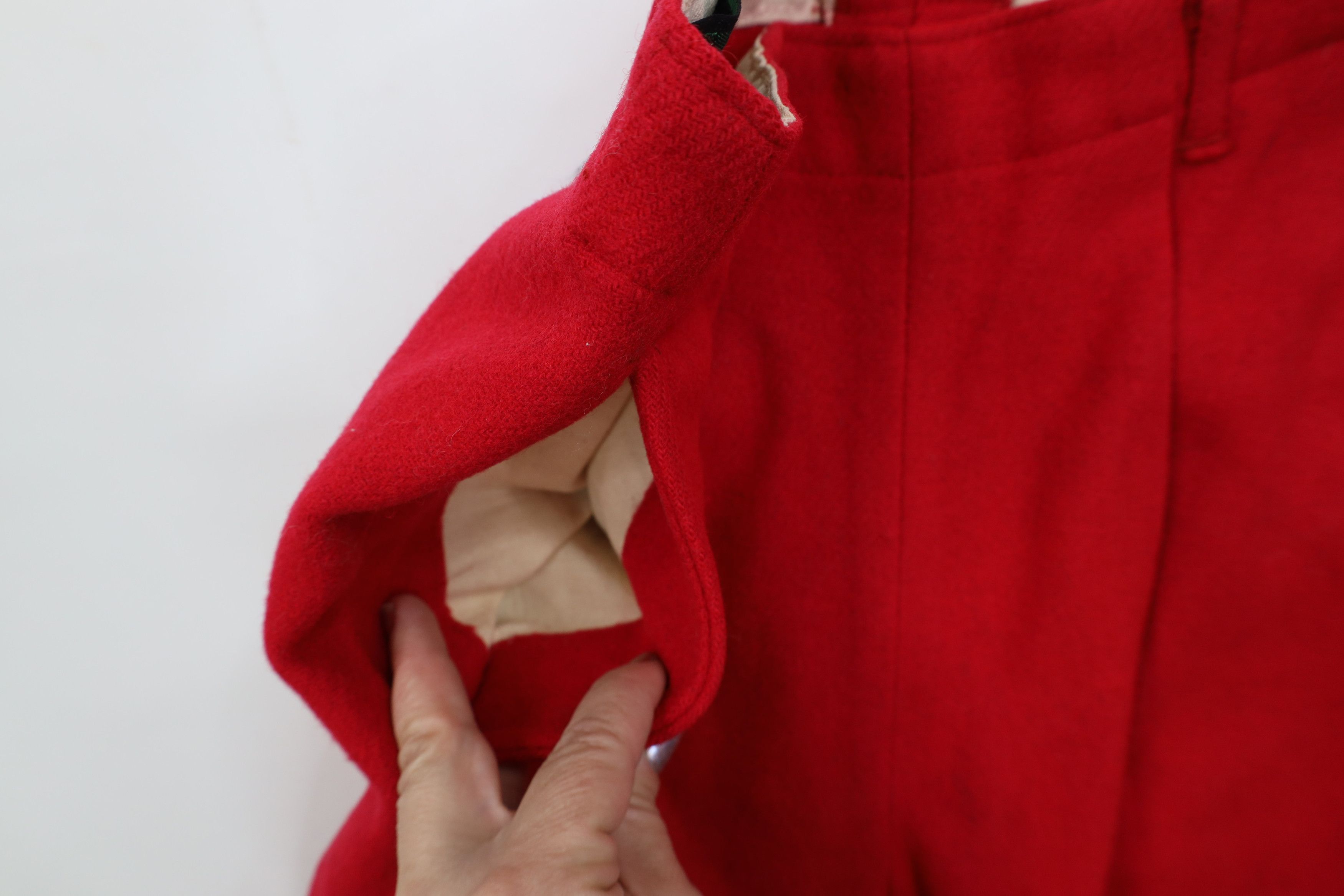 Vintage Vintage 50s Streetwear Distressed Wool Joggers Pants Red USA Size US 28 / EU 44 - 8 Thumbnail