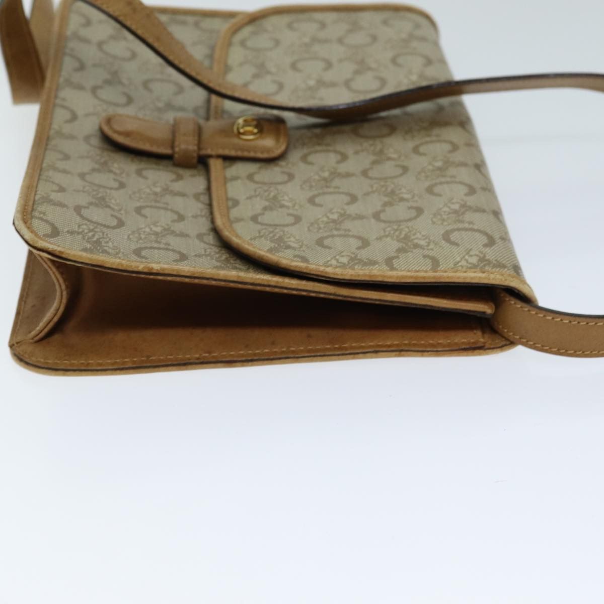 Celine CELINE C Macadam Canvas Shoulder Bag Beige Size ONE SIZE - 3 Thumbnail