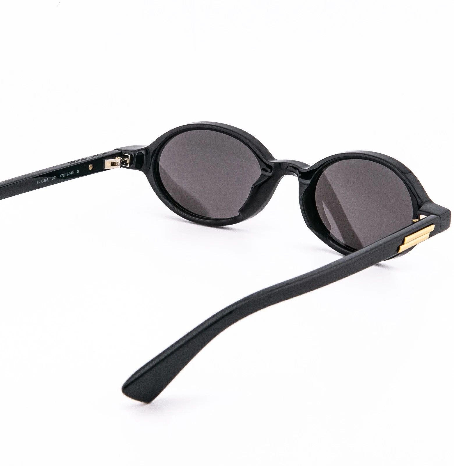 Bottega Veneta BOTTEGA VENETA 1388 BV1388S Black Classic Oval Sunglass 001 Size ONE SIZE - 2 Thumbnail