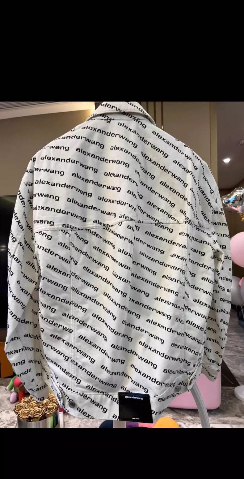 Alexander Wang Alexander Wang Denim Logo White Jacket- Size L / US 10 / IT 46 - 3 Thumbnail