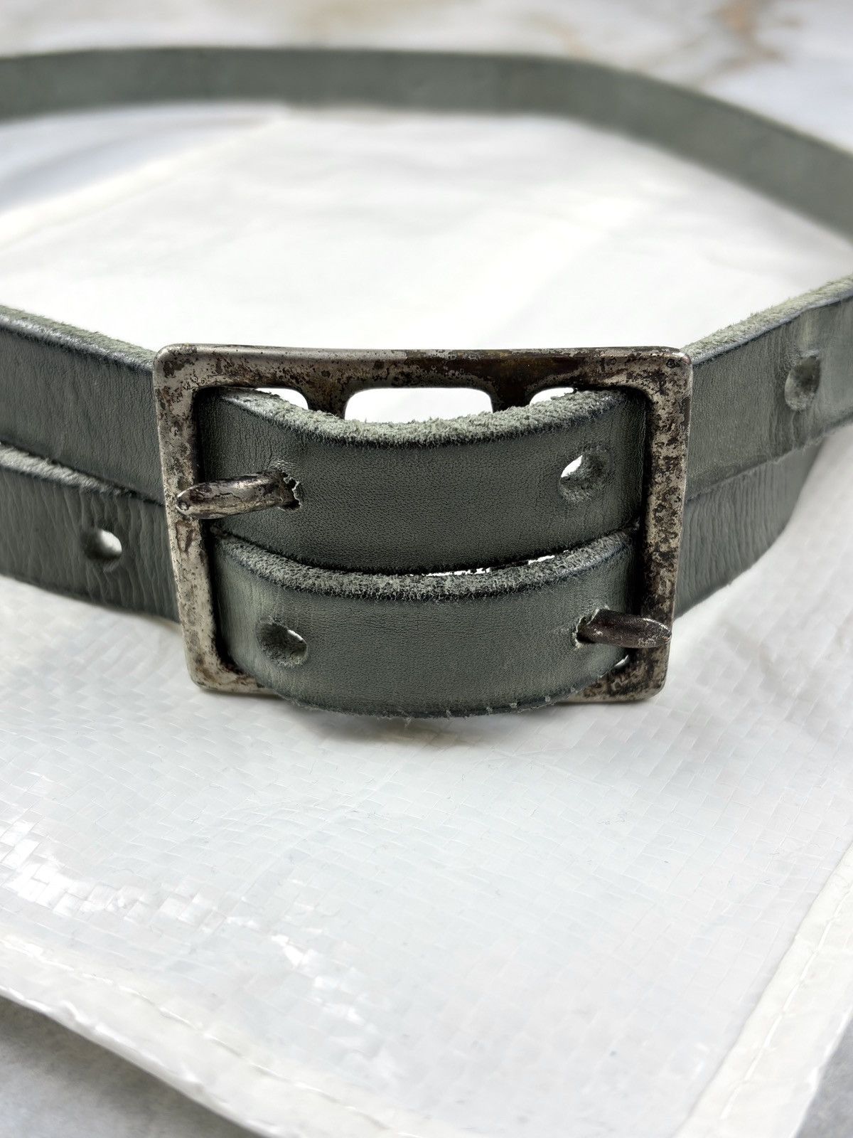 Carol Christian Poell Carol Christian Poell Diverging Buckle Leather Belt SAFE Size ONE SIZE - 4 Thumbnail