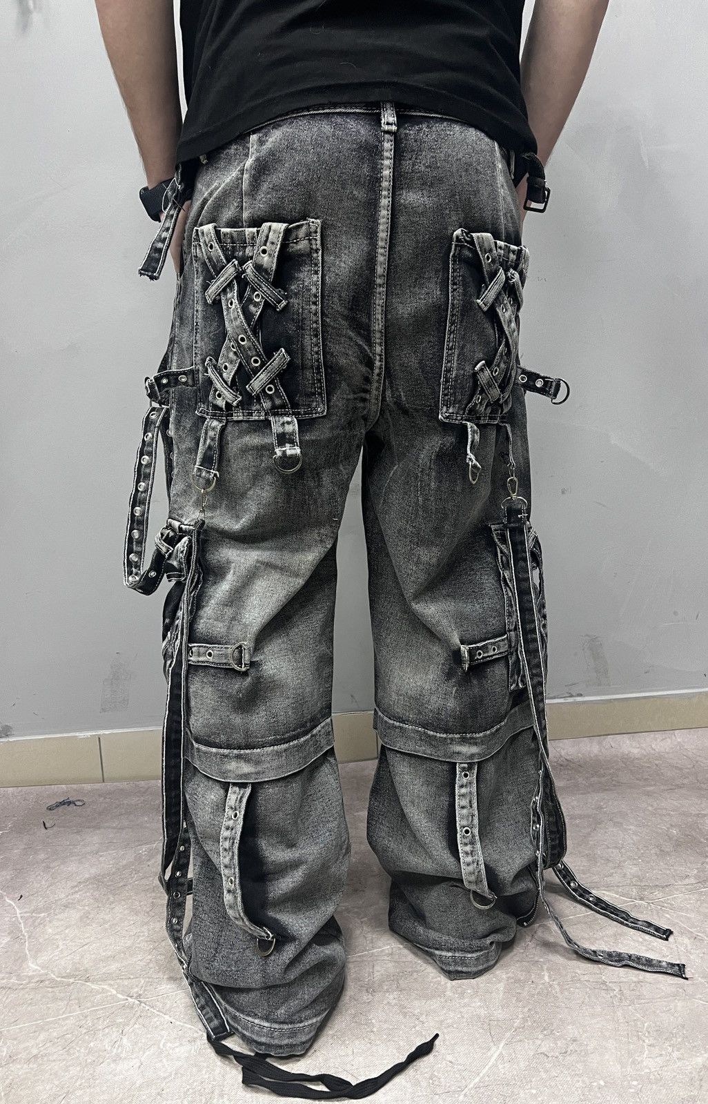 Tripp NYC Tripp NYC X-strap denim pants y2k gothic hype Style Size US 32 / EU 48 - 9 Thumbnail