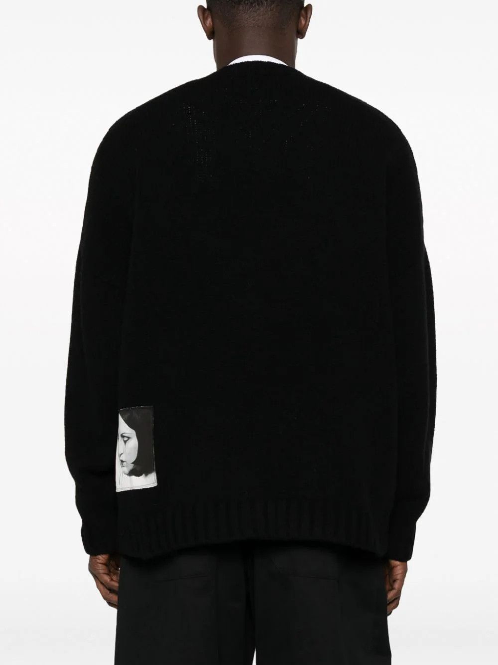Undercover o1mle0924 Knit Rose Sweater in Black Size US XL / EU 56 / 4 - 4 Thumbnail