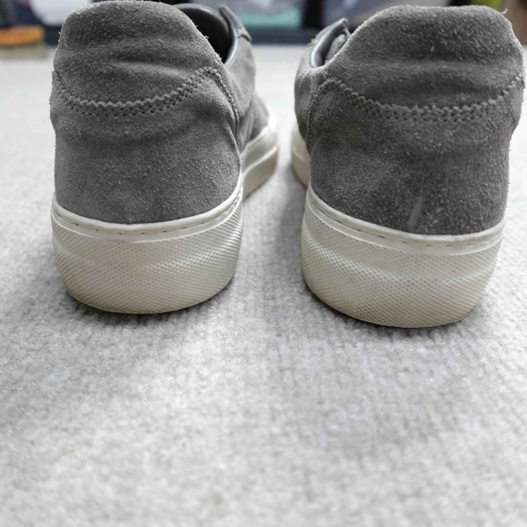 Helmut Lang VINTAGE Helmut Lang Womens Sneakers Gray Suede Margom Sole Made in Italy 8 / 38 Leather Lining Flat Casual Womens Size US 8 / IT 38 - 5 Thumbnail