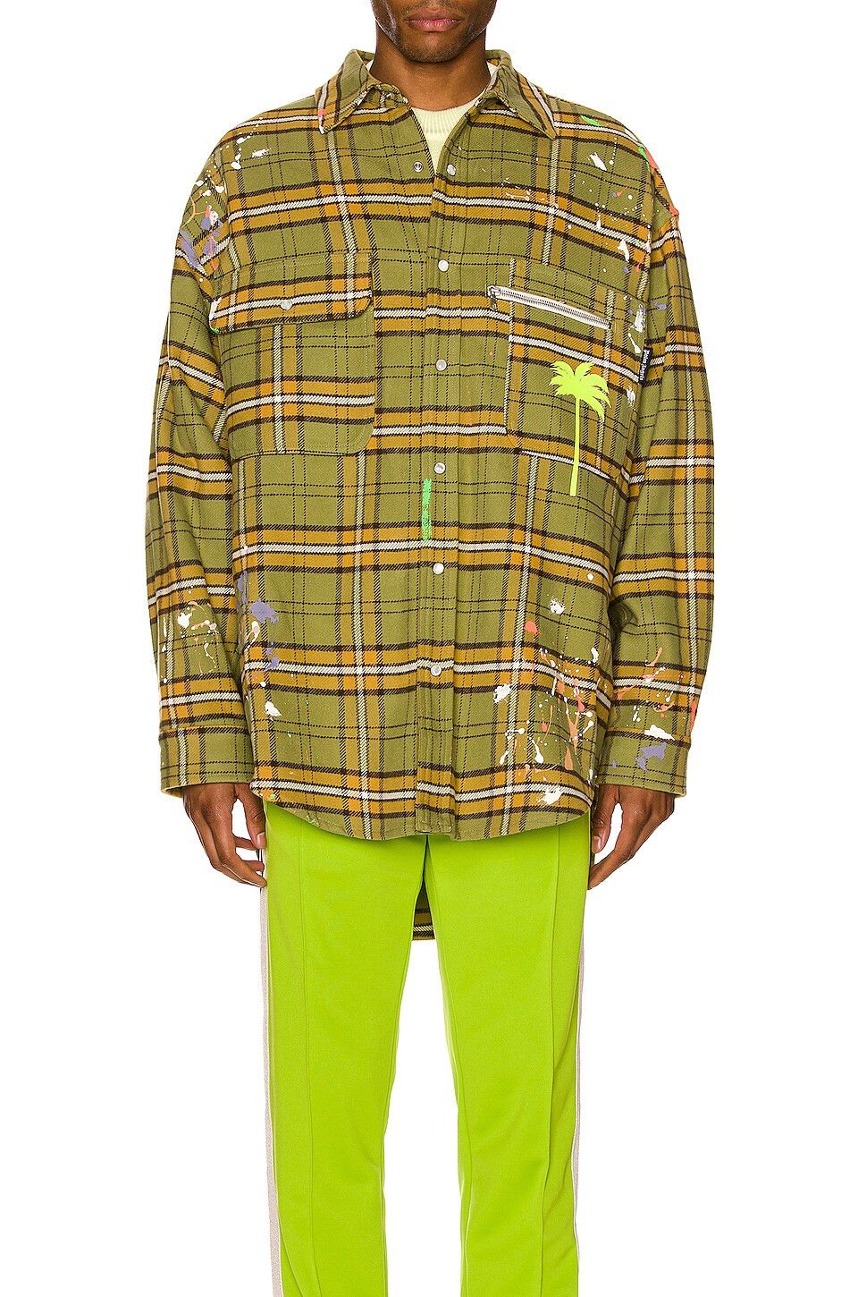 Palm Angels o1y0325 Logo Checked Shirt in Multicolor Size US M / EU 48-50 / 2 - 3 Thumbnail
