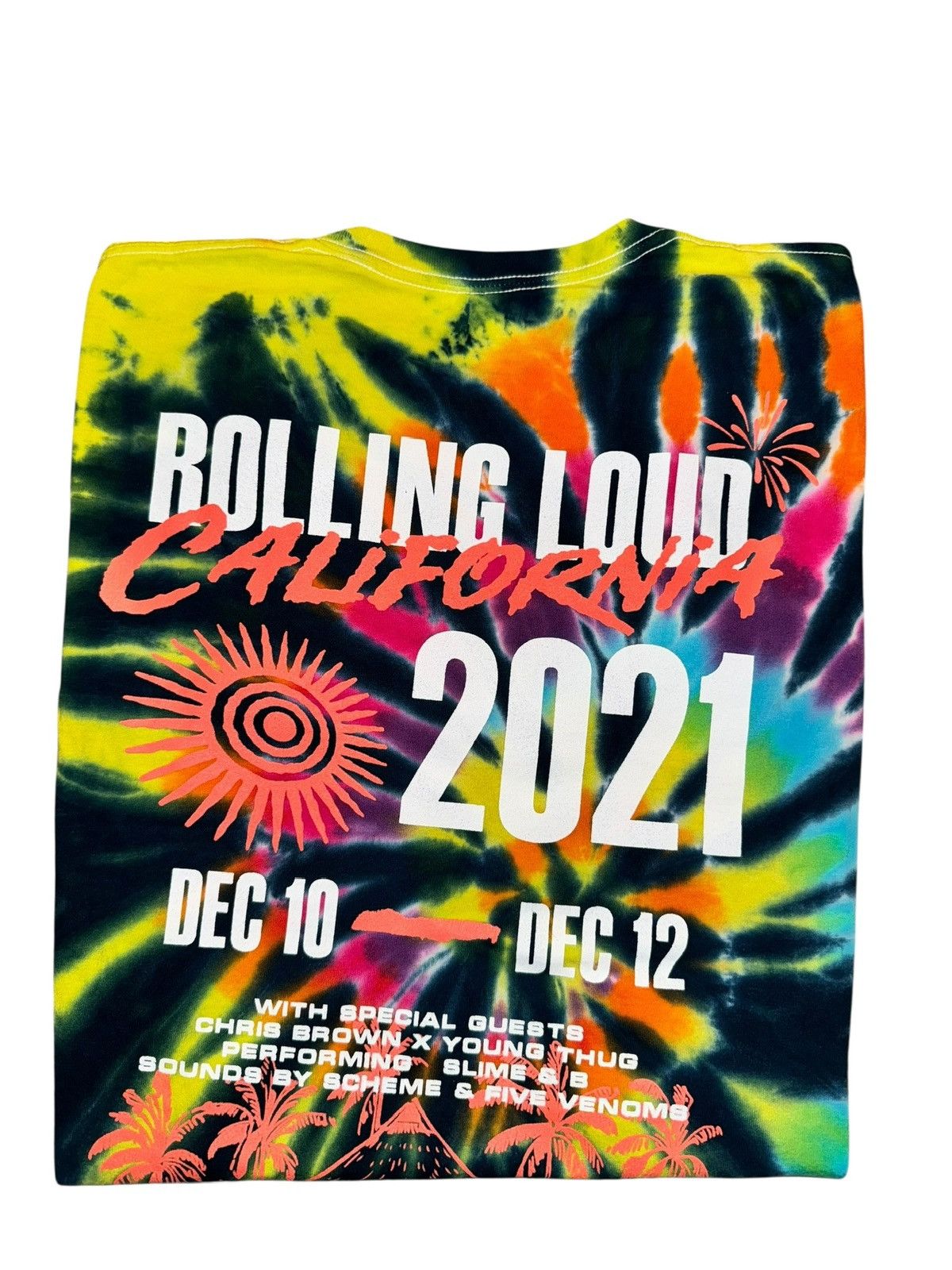 Band Tees rolling loud 2021 tie-dye california concert tee Size US L / EU 52-54 / 3 - 1 Thumbnail