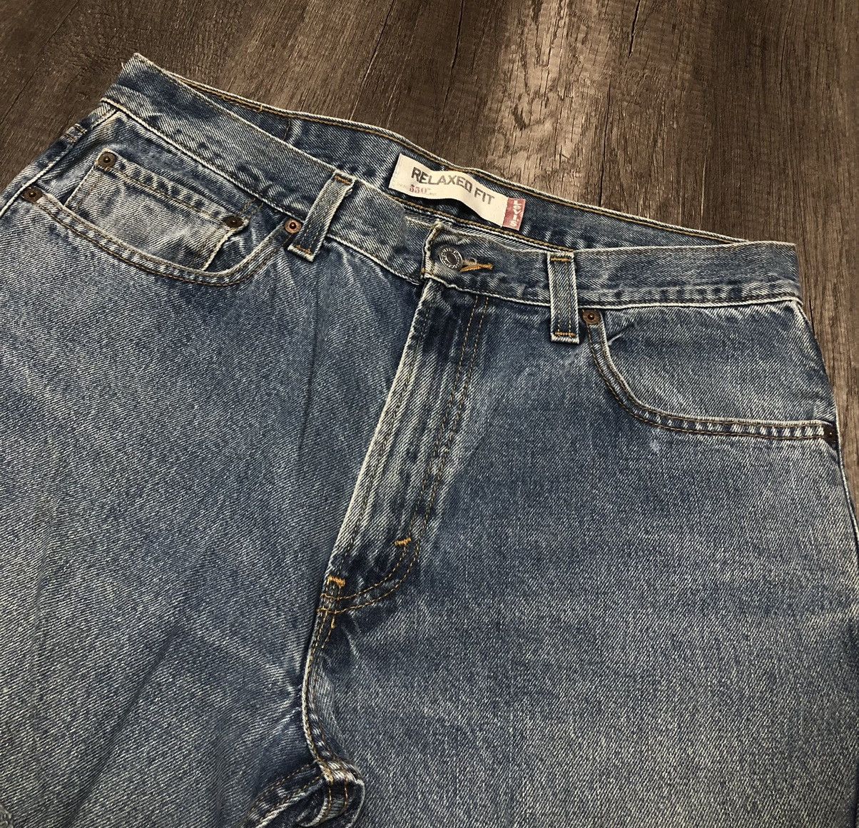 Levi's Vintage Clothing Levi's 550 Relaxed Fit Distressed Denim Size US 34 / EU 50 - 5 Thumbnail