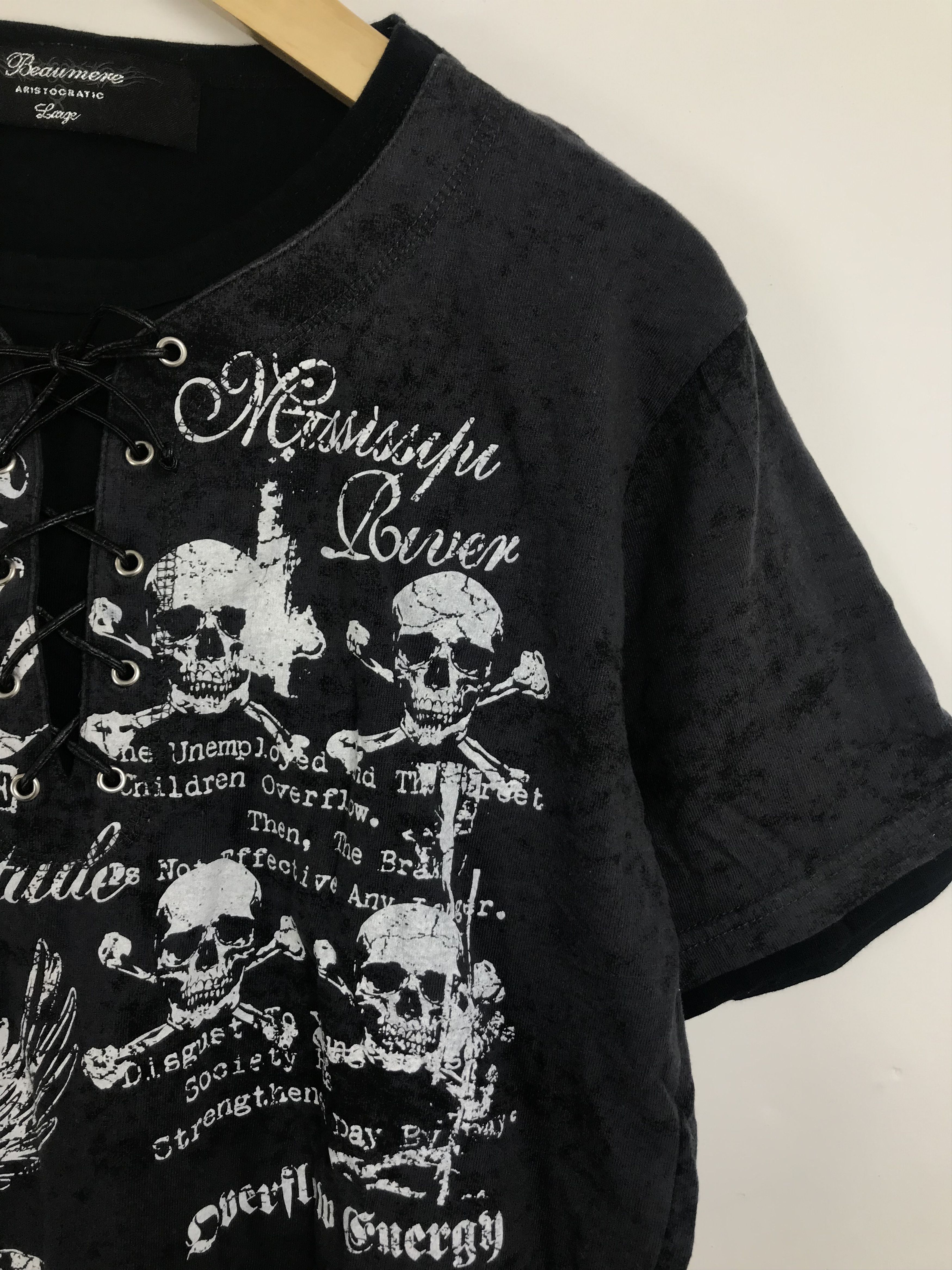 If Six Was Nine × Japanese Brand × Le Grande Bleu (L.G.B.) Japanese Beaumere Skull Poem punk gothic ifsix lgb style Size US M / EU 48-50 / 2 - 3 Thumbnail