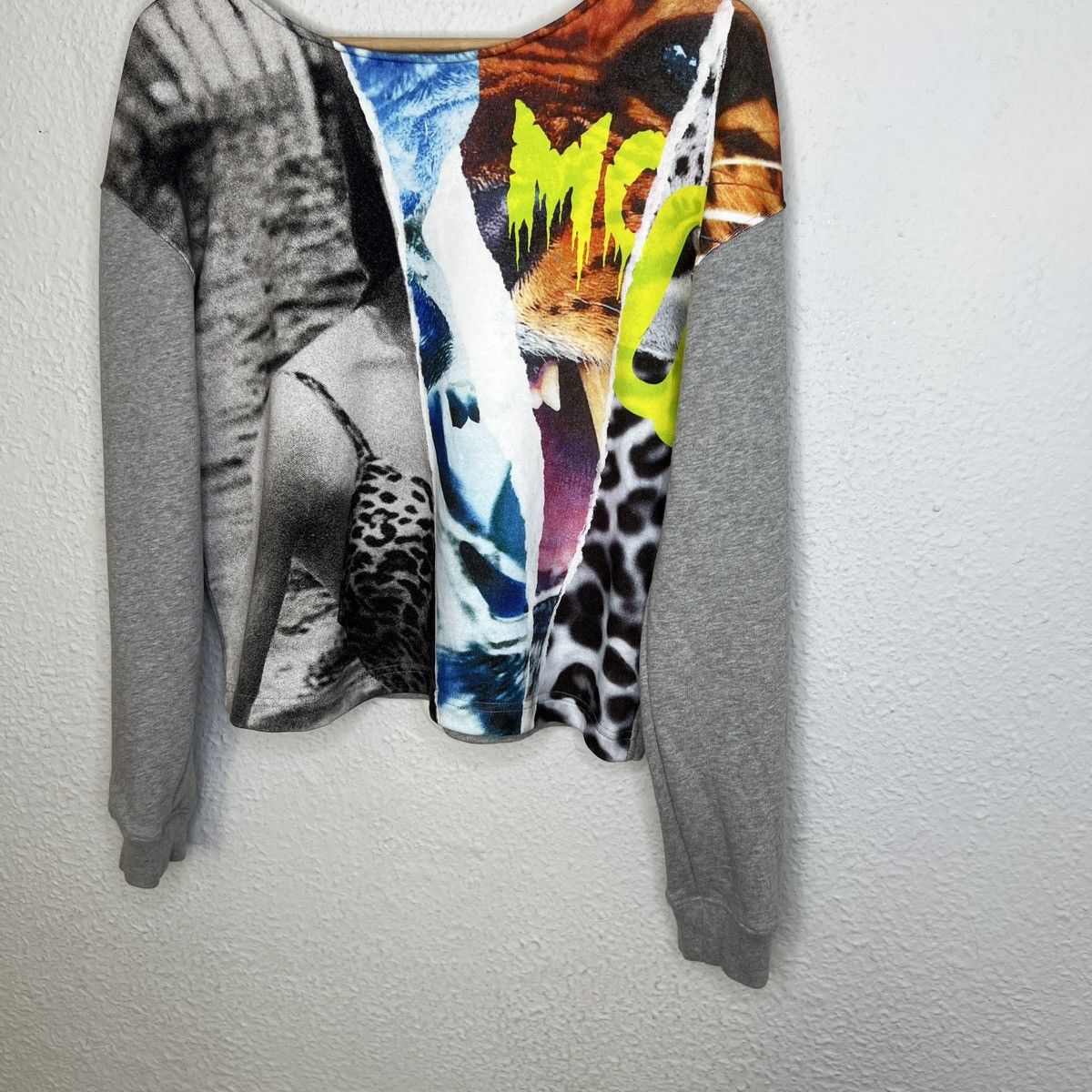 Alexander McQueen × MCQ × McQ Alexander McQueen Alexander Mcqueen MCQ Sweatshirt Blouse Full Print Grey Rare Size S / US 4 / IT 40 - 3 Thumbnail