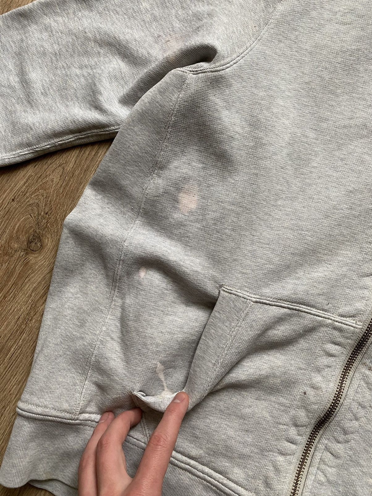 Polo Ralph Lauren × Vintage Vintage Polo Ralph Lauren Y2K tight light grey zip hoodie Size US L / EU 52-54 / 3 - 6 Thumbnail