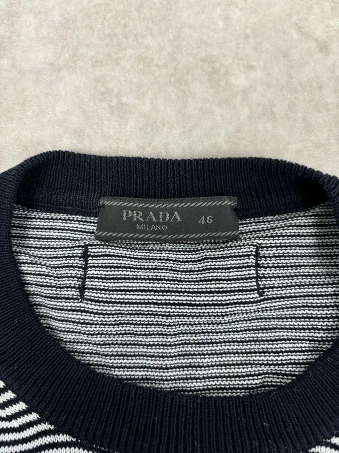 Prada SS2012 Prada Black Stipes Sweater Size US S / EU 44-46 / 1 - 8 Thumbnail