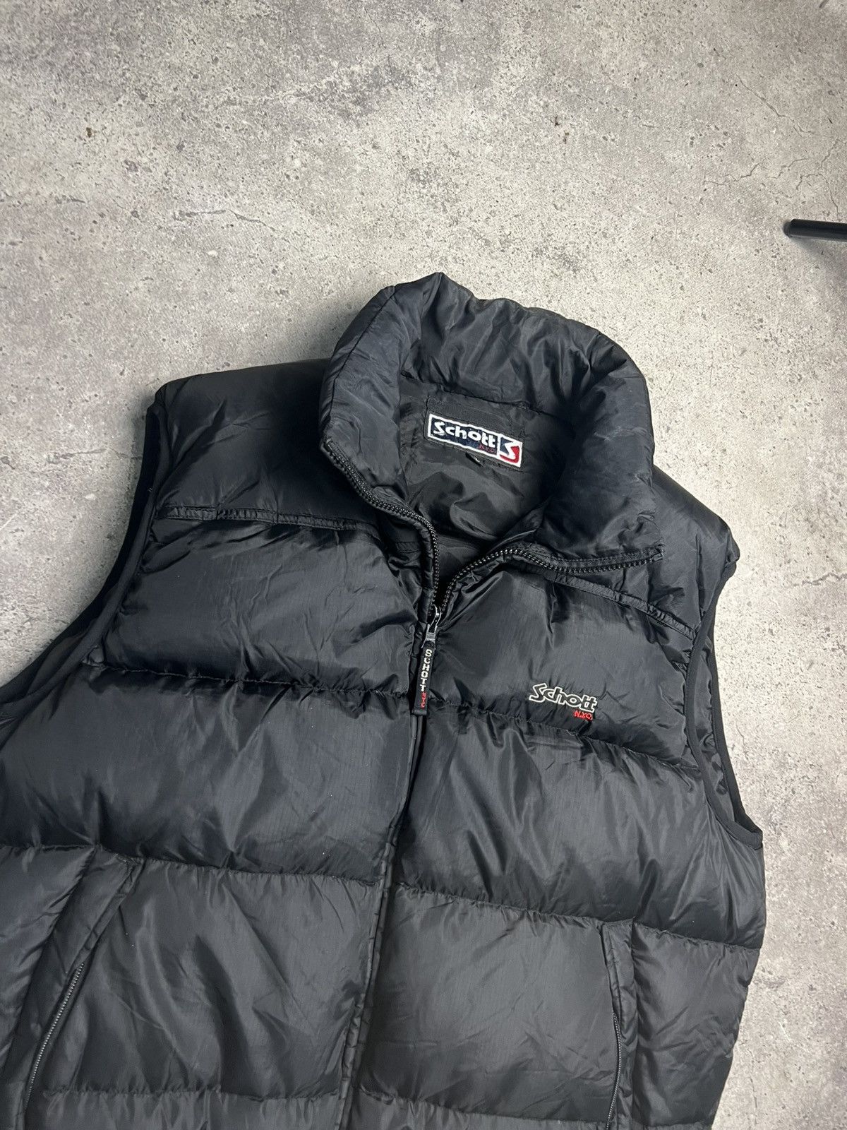 Schott Vintage Schott Down Puffer Vest Size US L / EU 52-54 / 3 - 3 Thumbnail